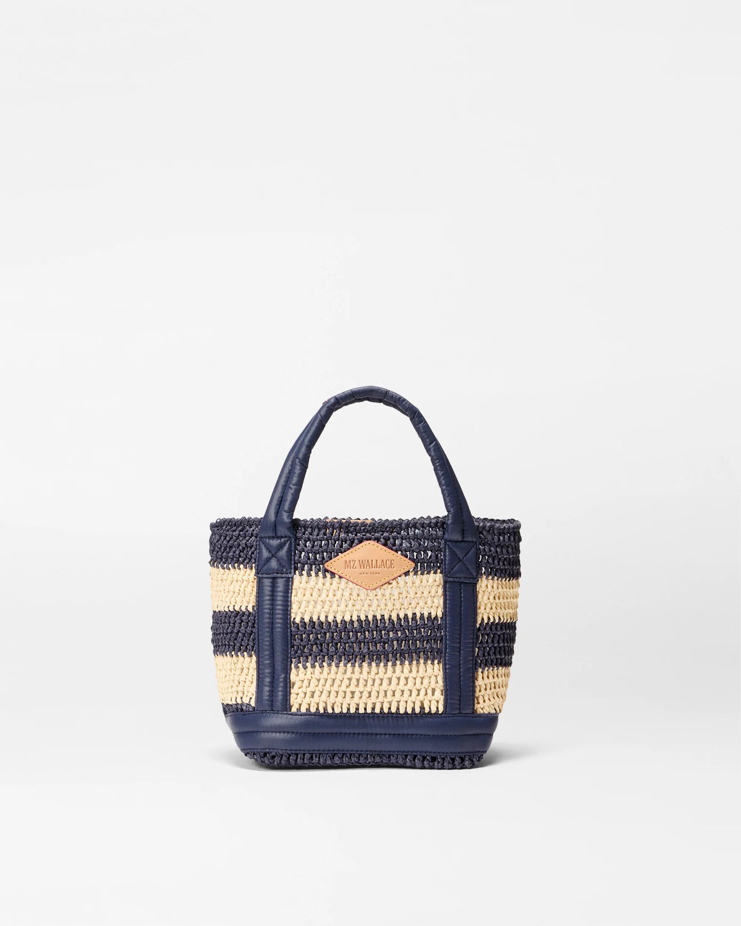 Mini Crochet Tote - Dawn/Natural Stripe