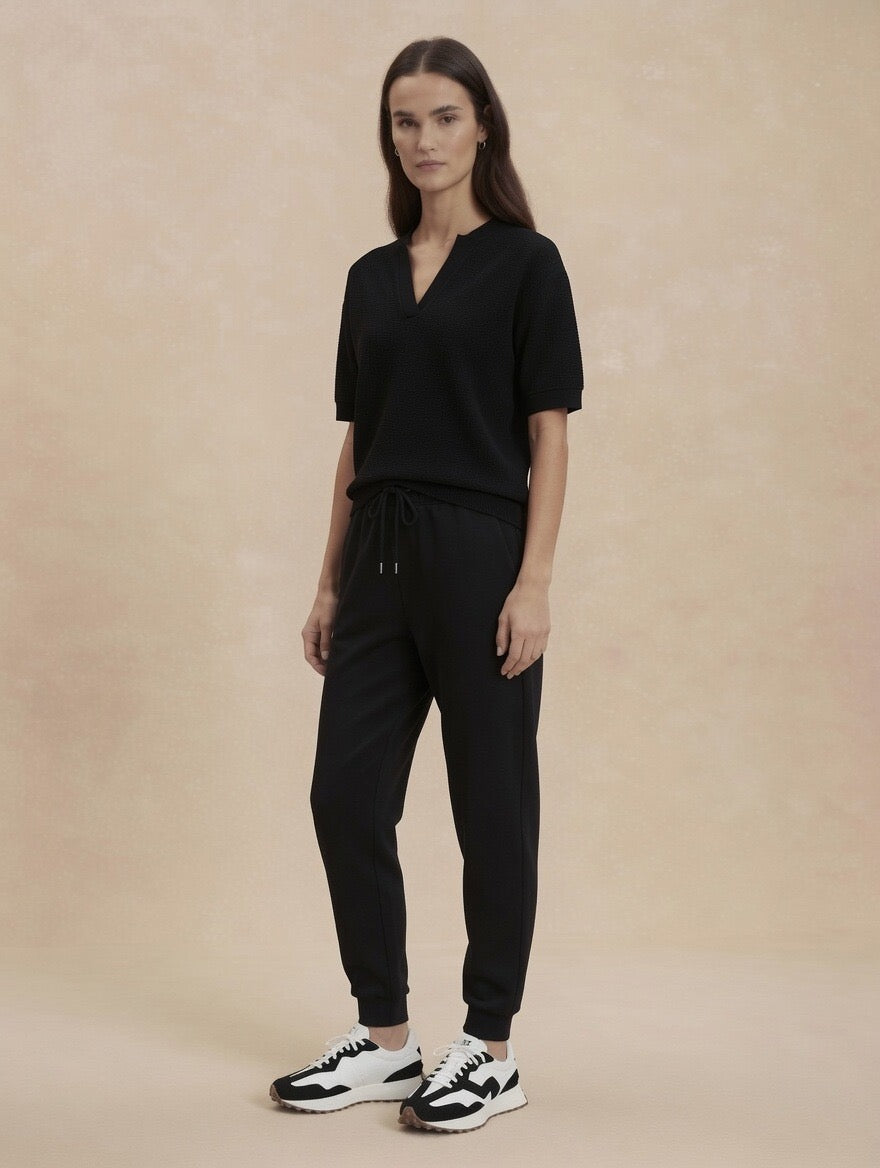 Elvie Polo/Andie Sweatpant - Black