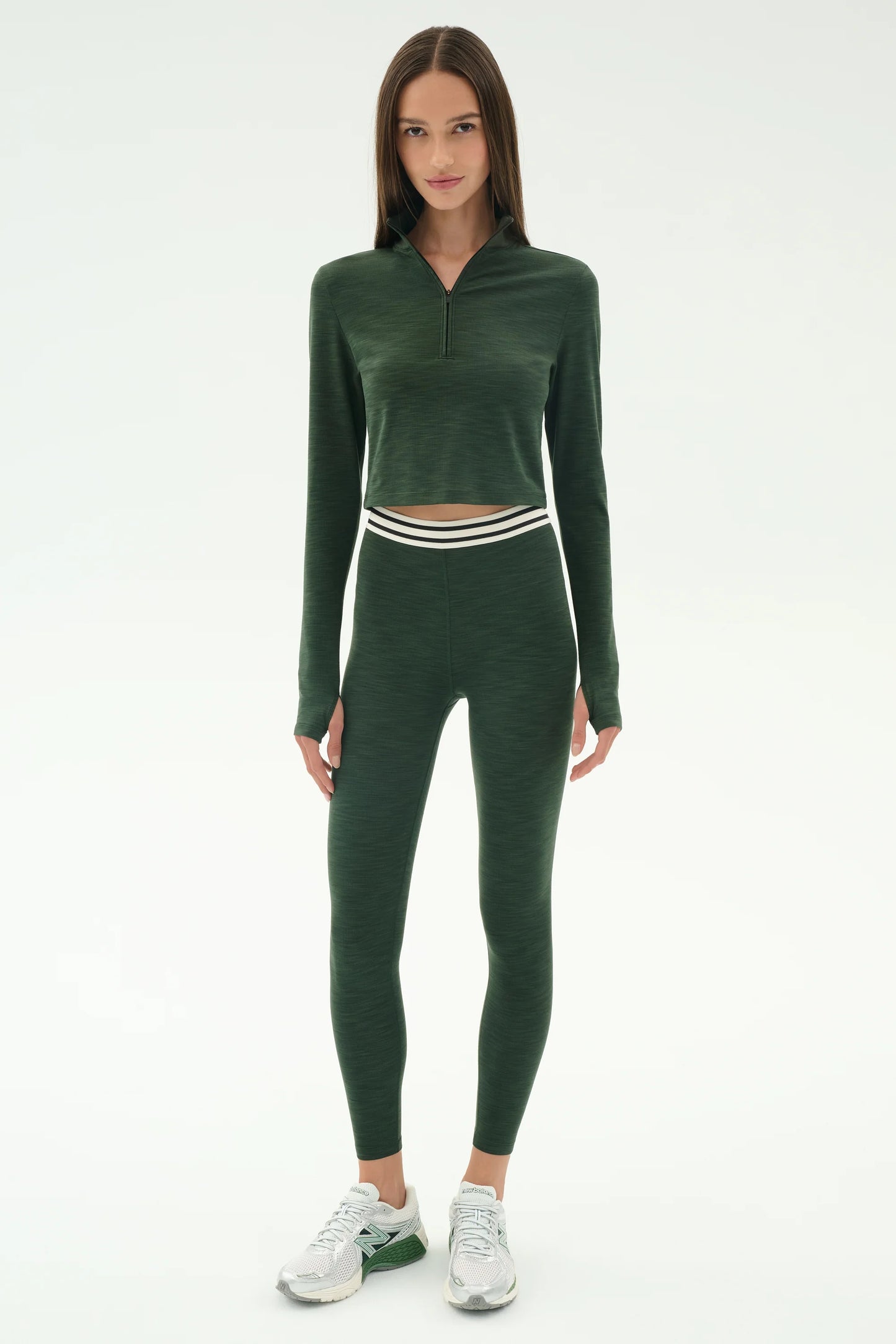 Steve Half Zip Rib - Military