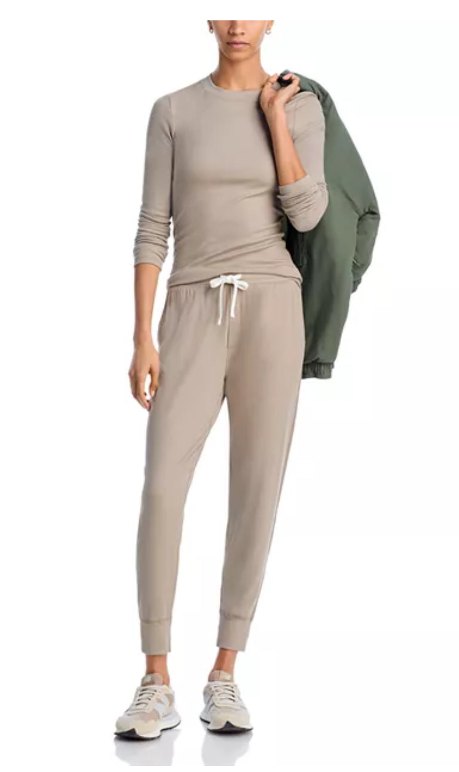 Kiki Rib Sweatpant - Latte