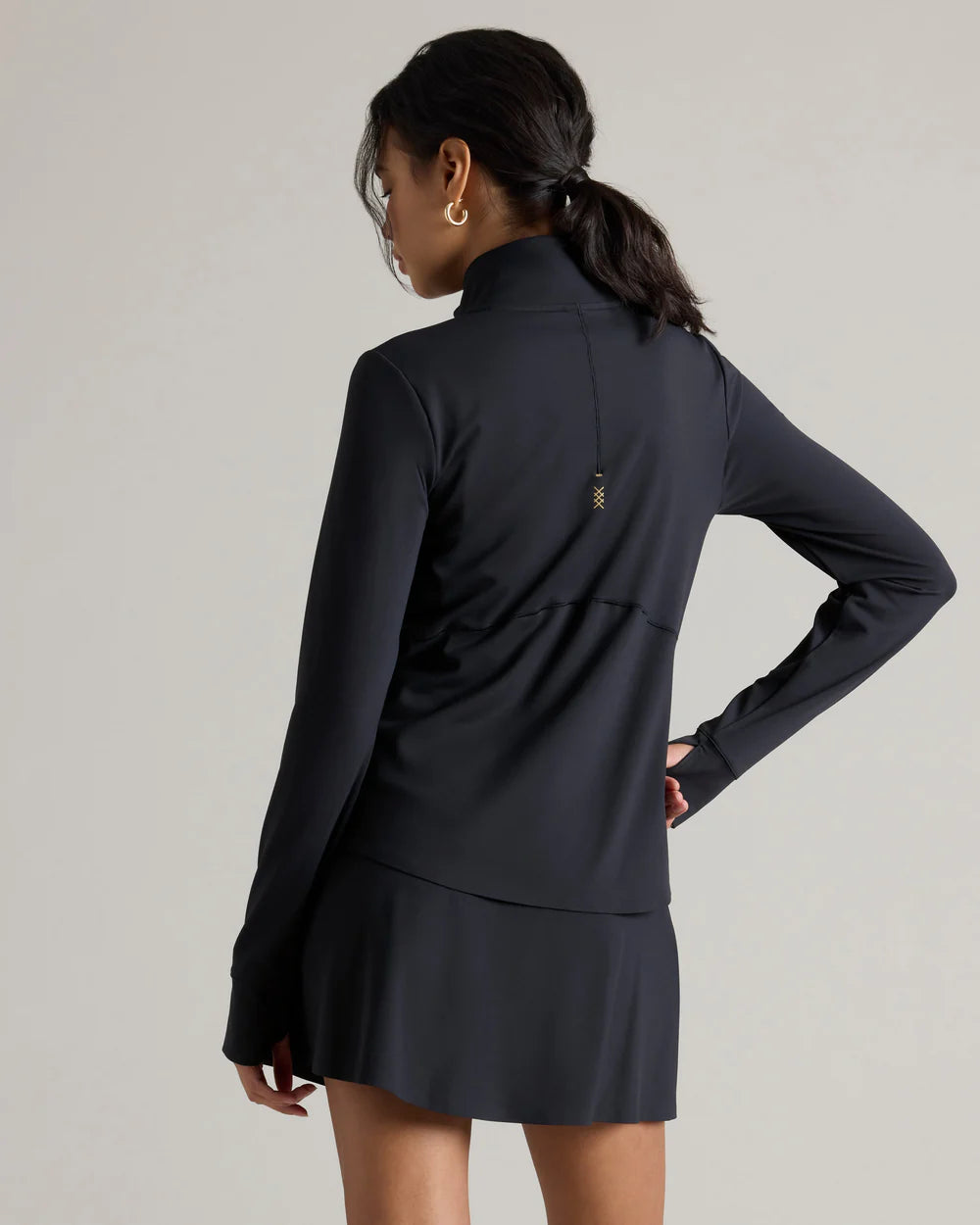 Course to Court 1/4 Zip - Black