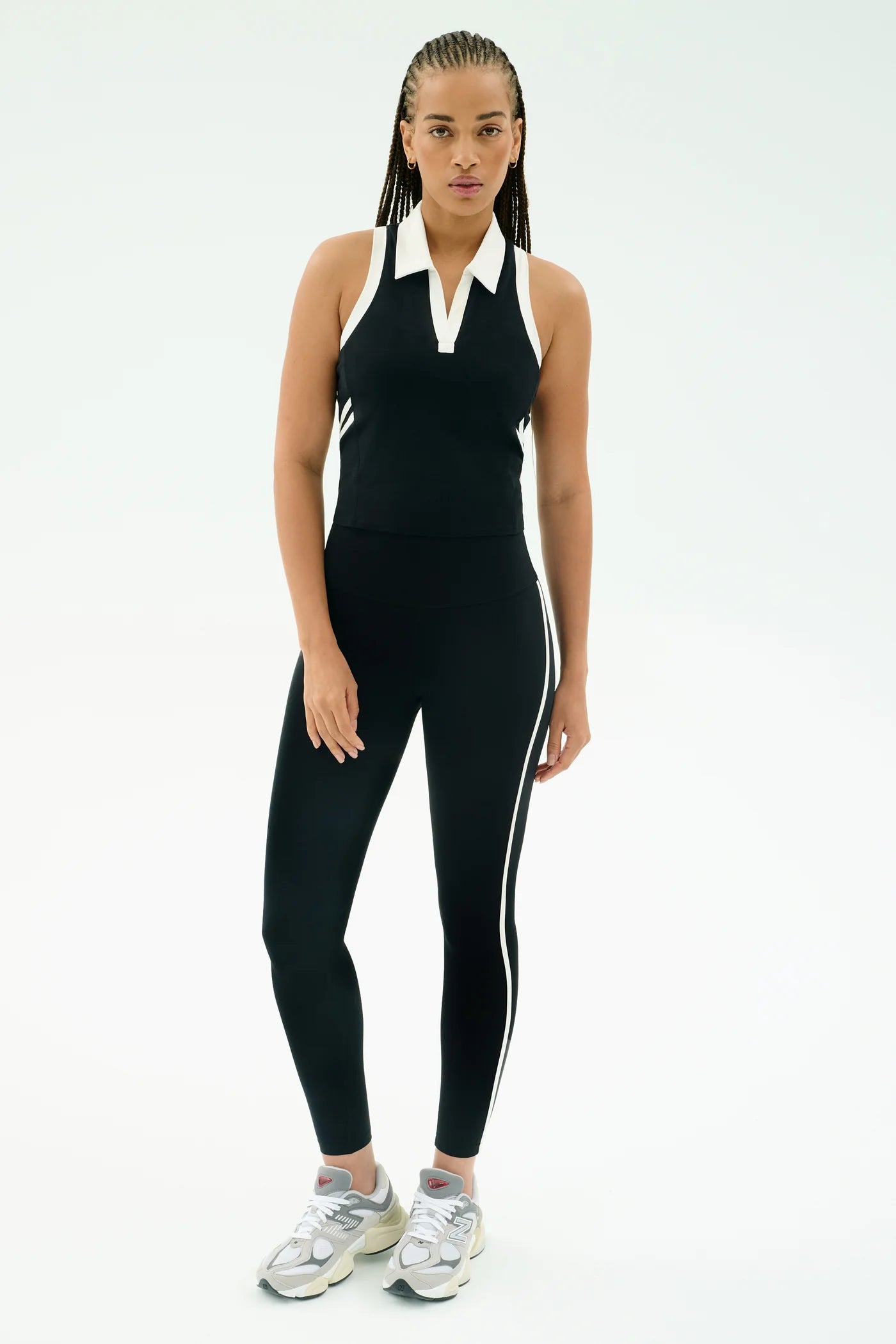 Amber Airweight 7/8 Legging - Black/White