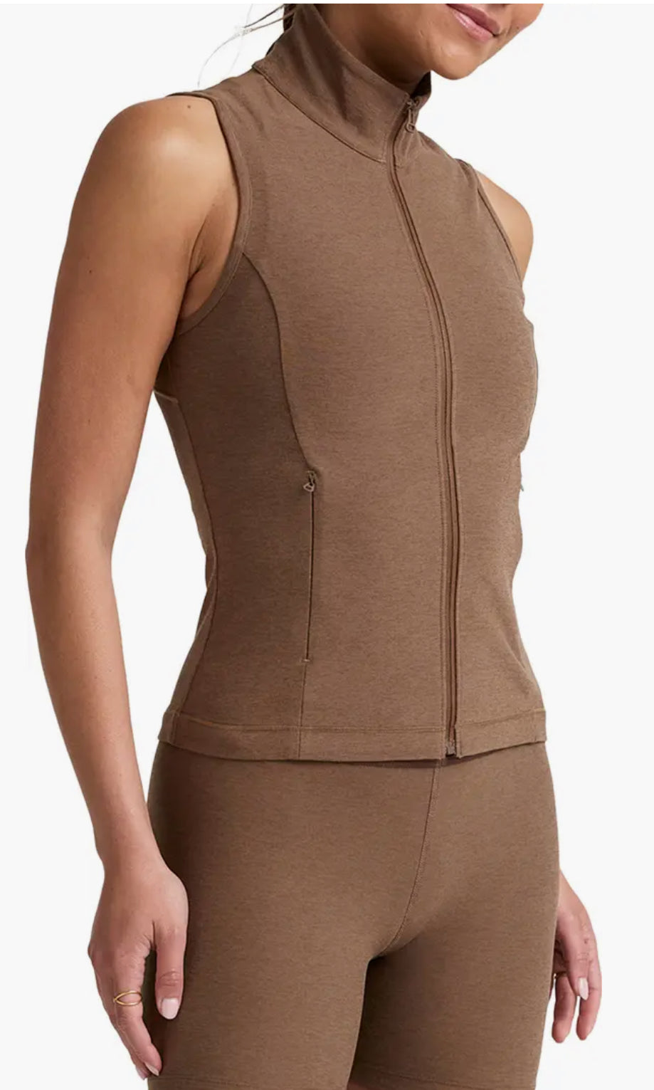 Venice Zip Through Vest - True Chocolate