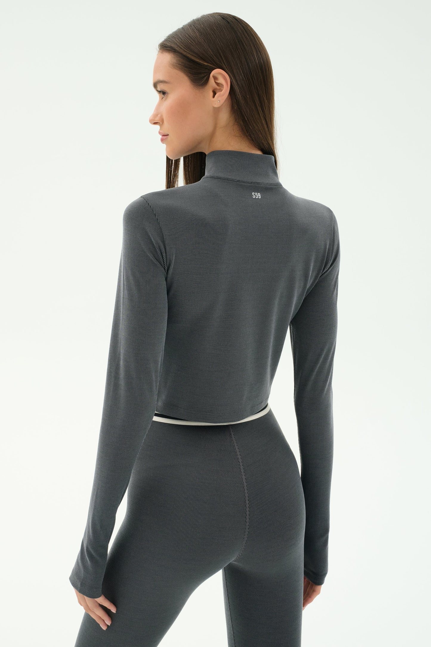 Stevie Half Zip - Heather Grey