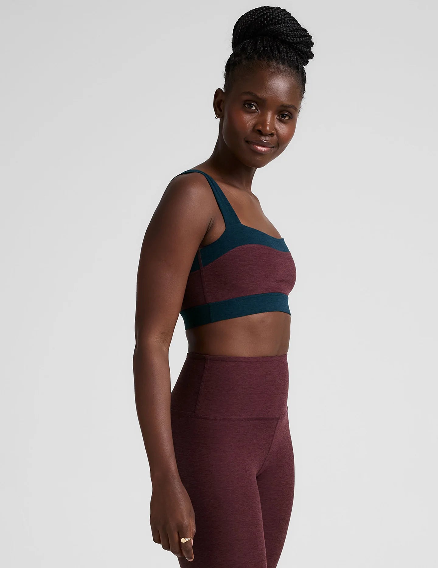 Horizon Colorblock Bra - Midnight Burgundy/Nocturnal Navy