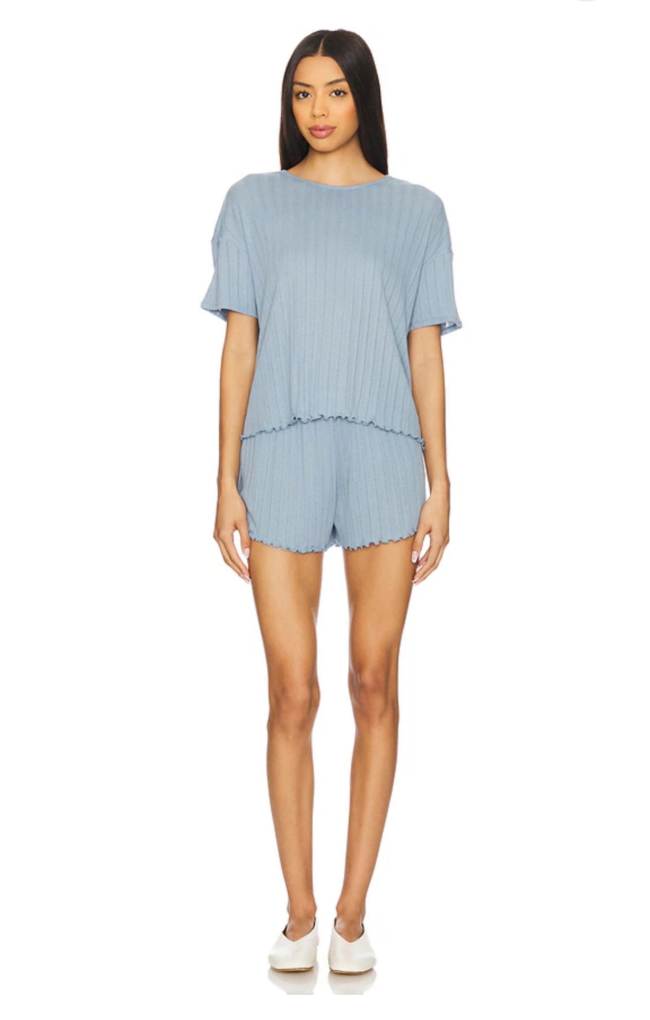 Pointelle SS Tee/Short - Faded