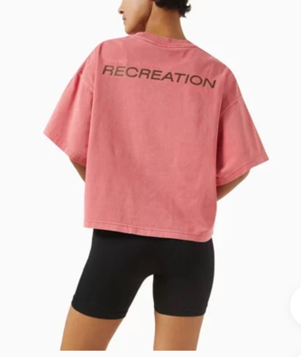 Nomad Boxy Tee - Washed Poppy Red