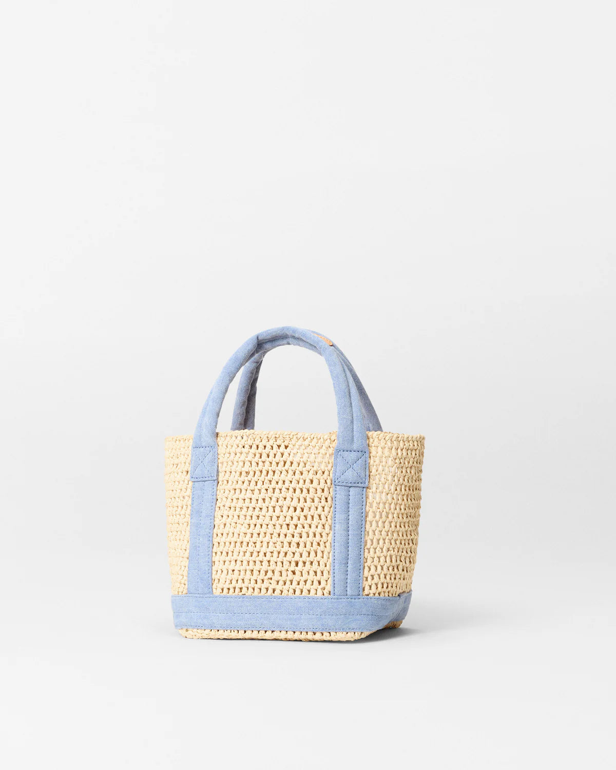 Mini Crochet Tote - Light Denim