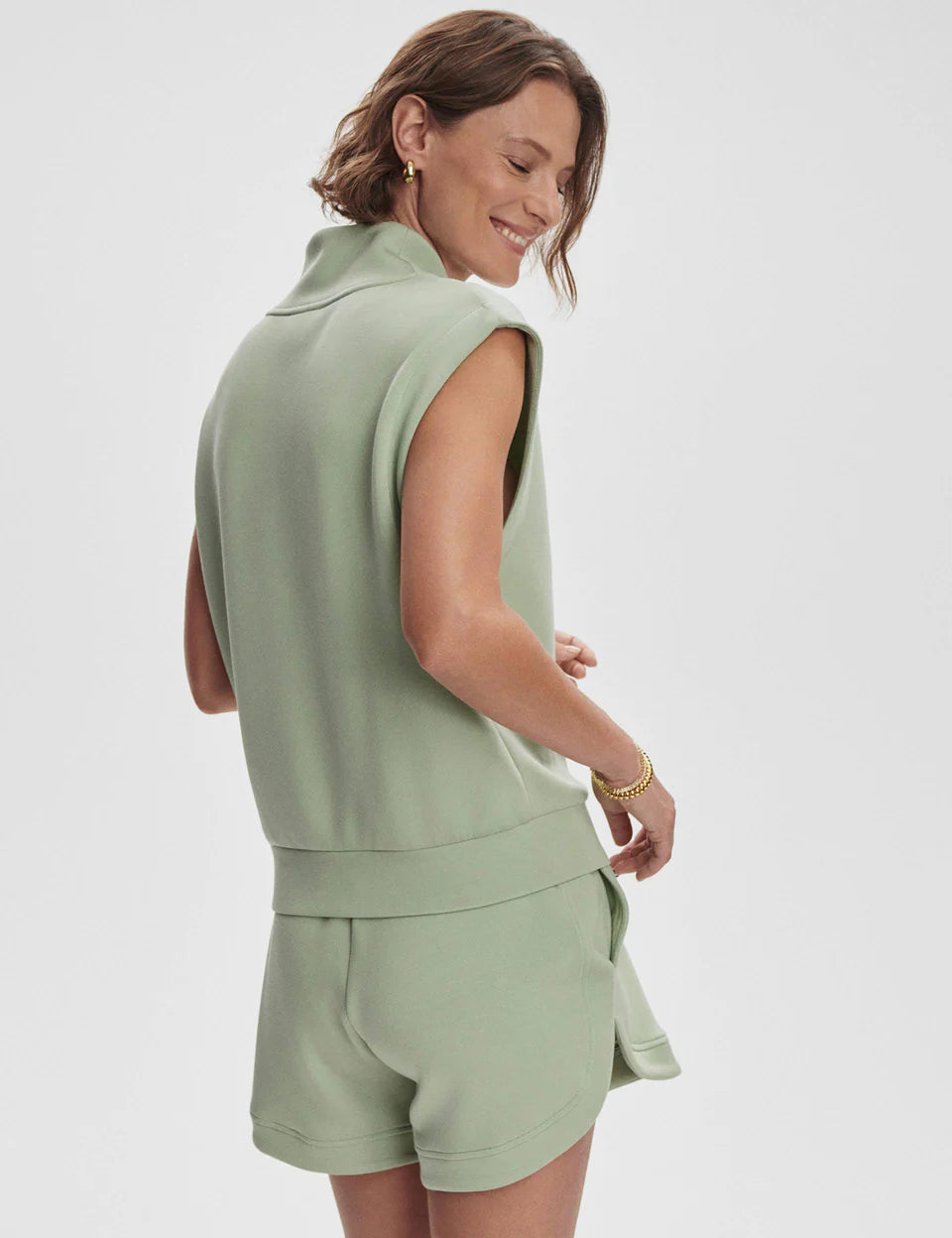 Loretta Half Zip/Ollie Short - Sage