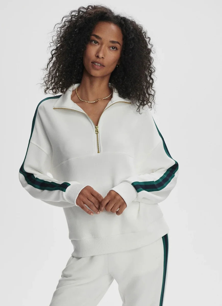 Raymar Half Zip Sweat/Slim Cuff Pant - white