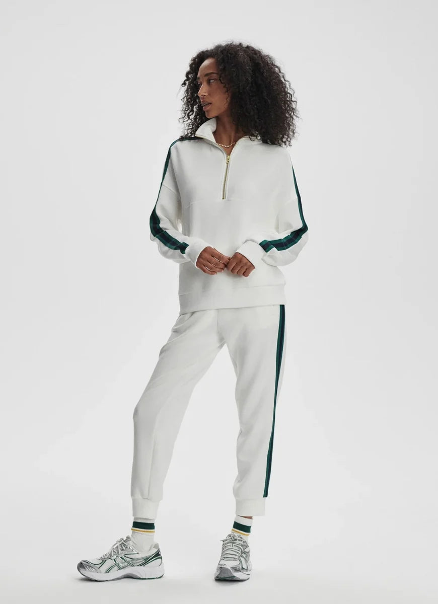 Raymar Half Zip Sweat/Slim Cuff Pant - white