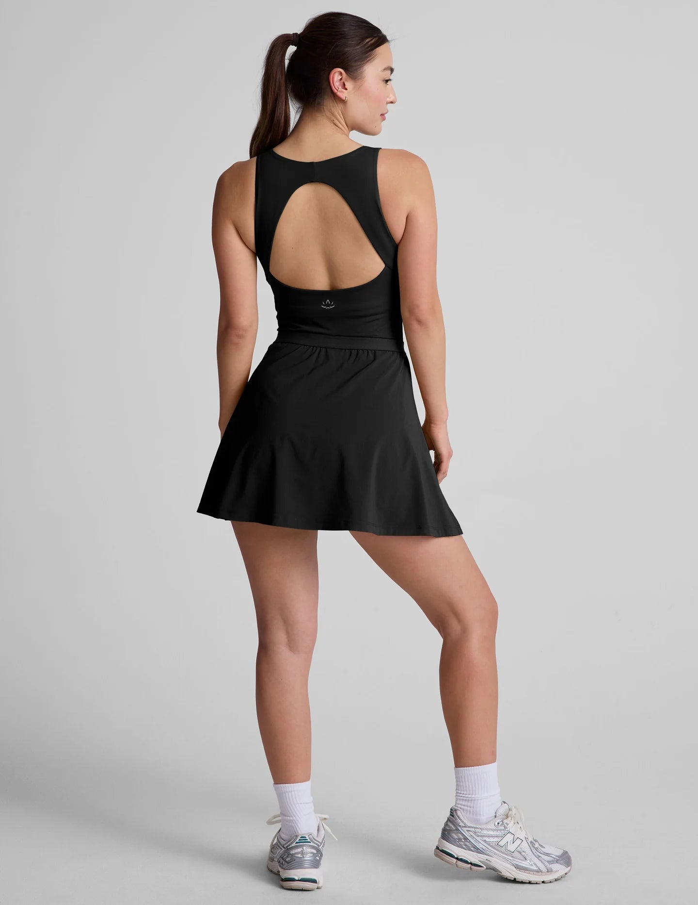 Score Pleated Dress - Black