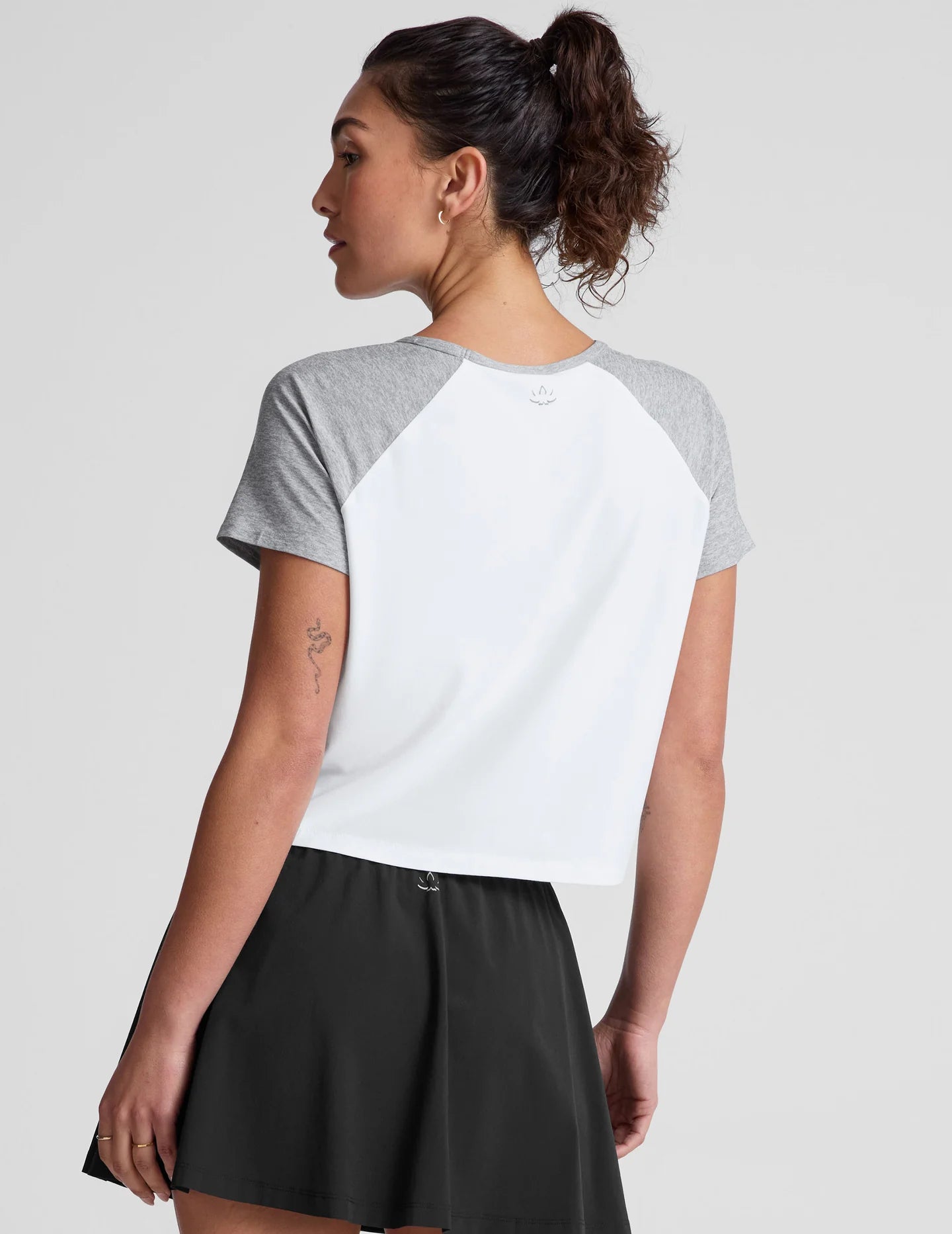 Colorblock Tee - White/Silver Mist