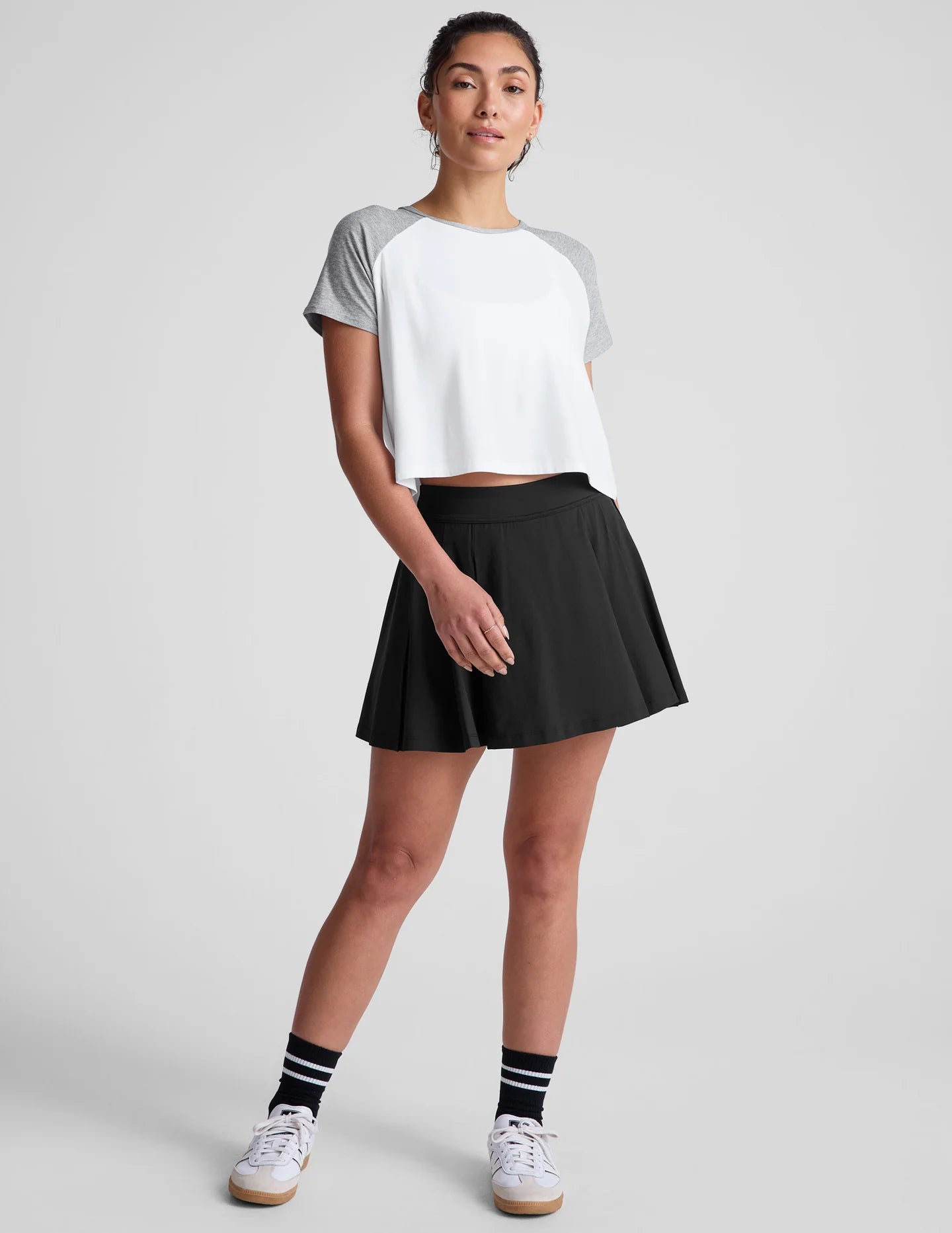 Colorblock Tee - White/Silver Mist