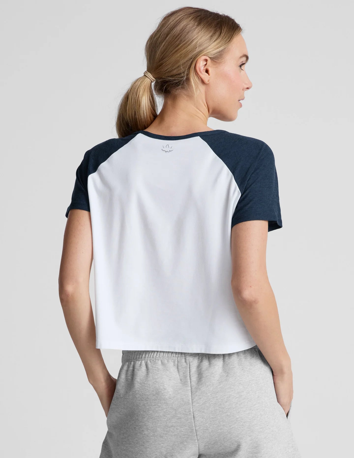 Colorblock Tee - White/Nocturnal Navy