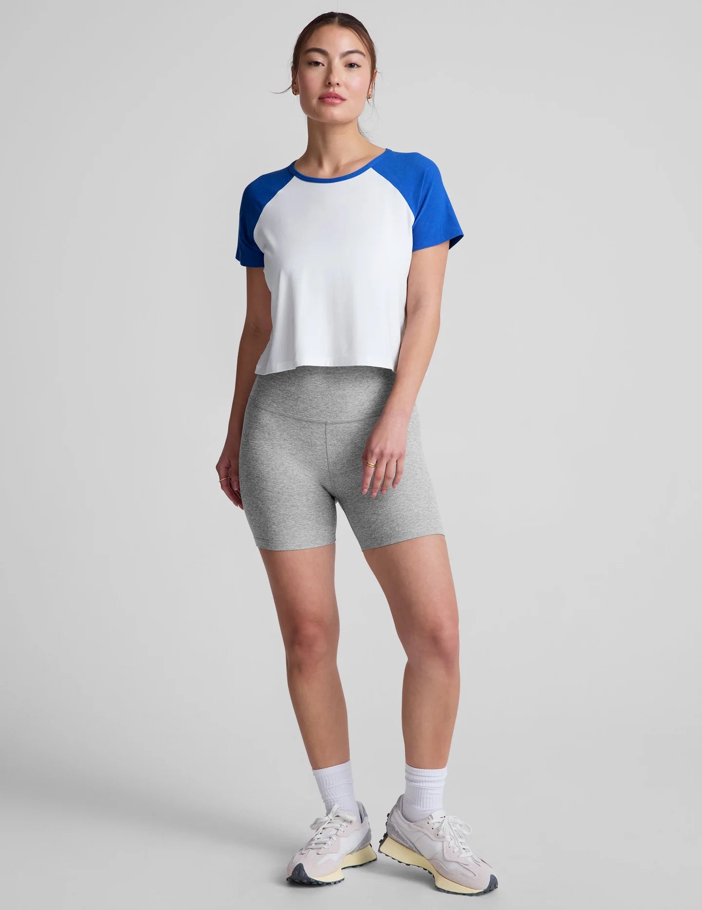 Colorblock Tee - White/Court Blue