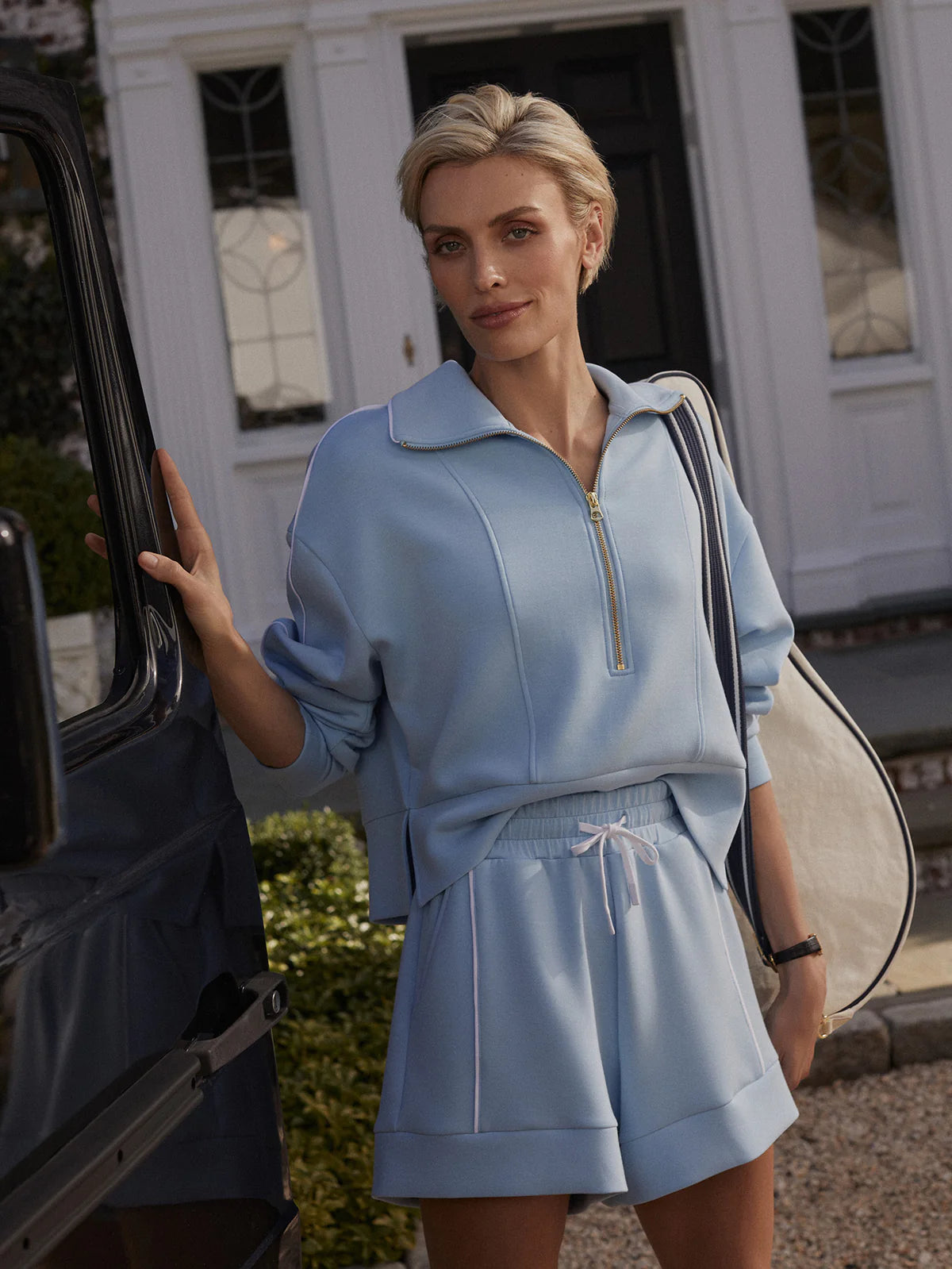 Davenport Half Zip/Short - Airy Blue