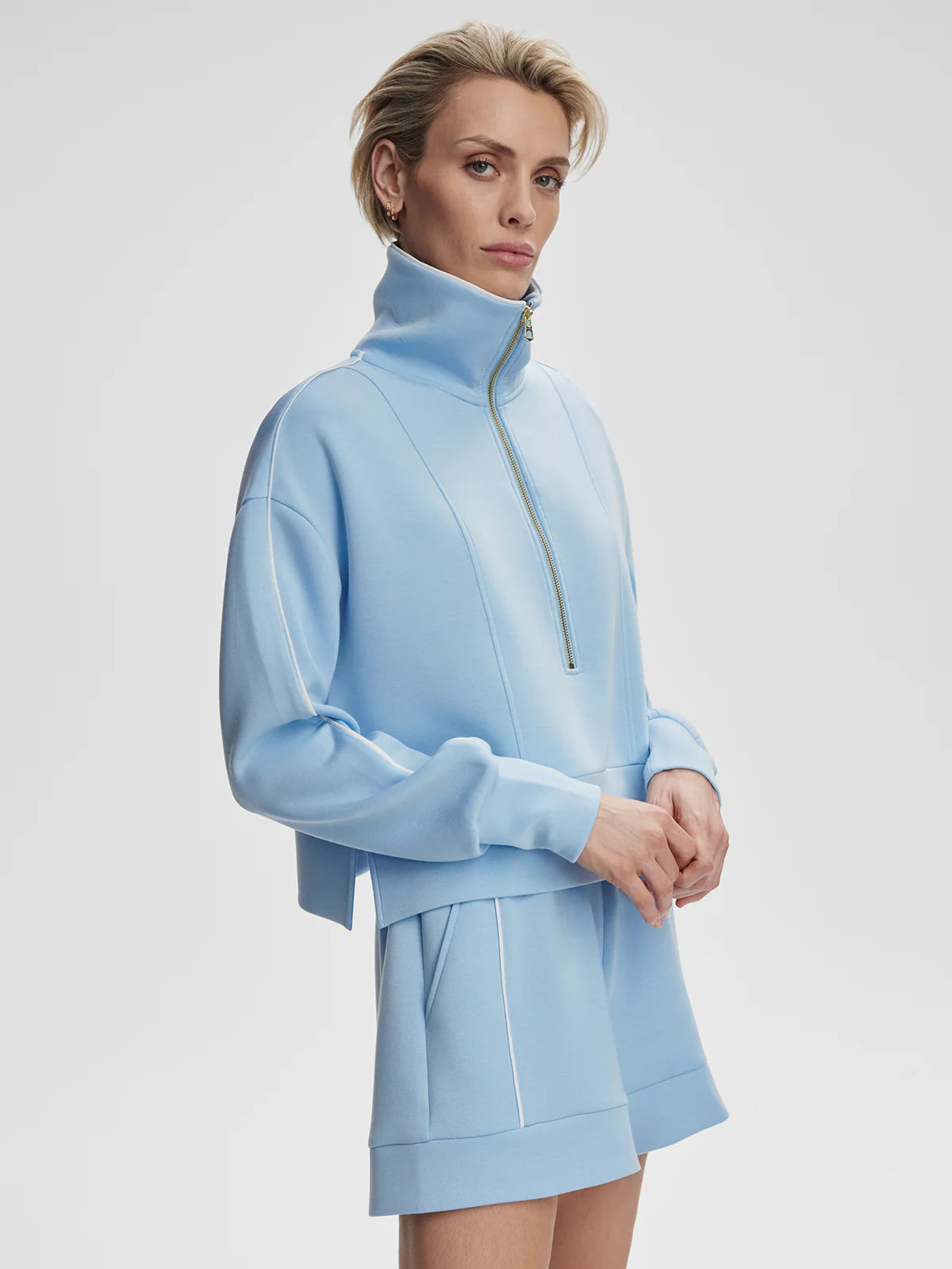 Davenport Half Zip/Short - Airy Blue