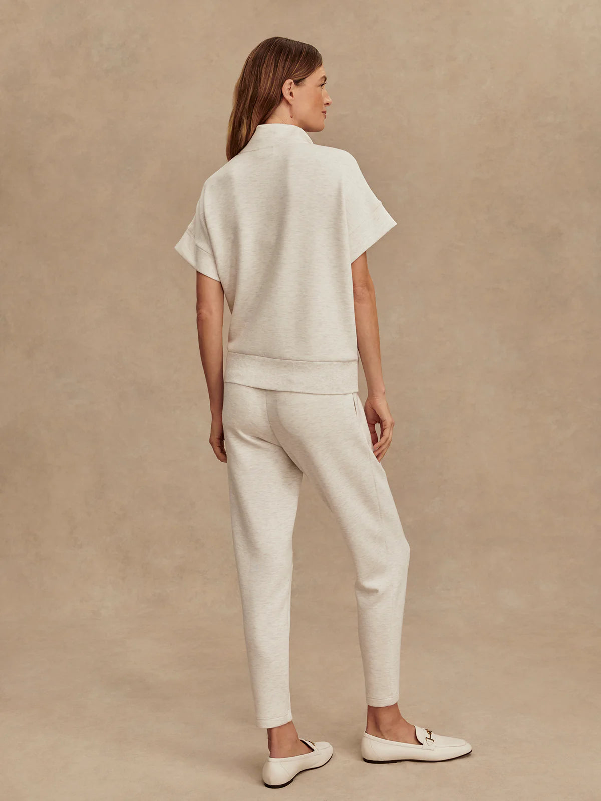 Ritchie/Slim Cuff Pant - Ivory Marble