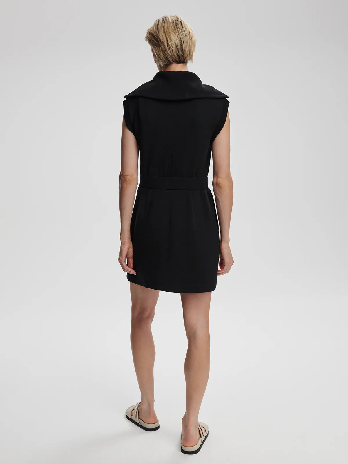 Rebecca Zip Through Dress - Black