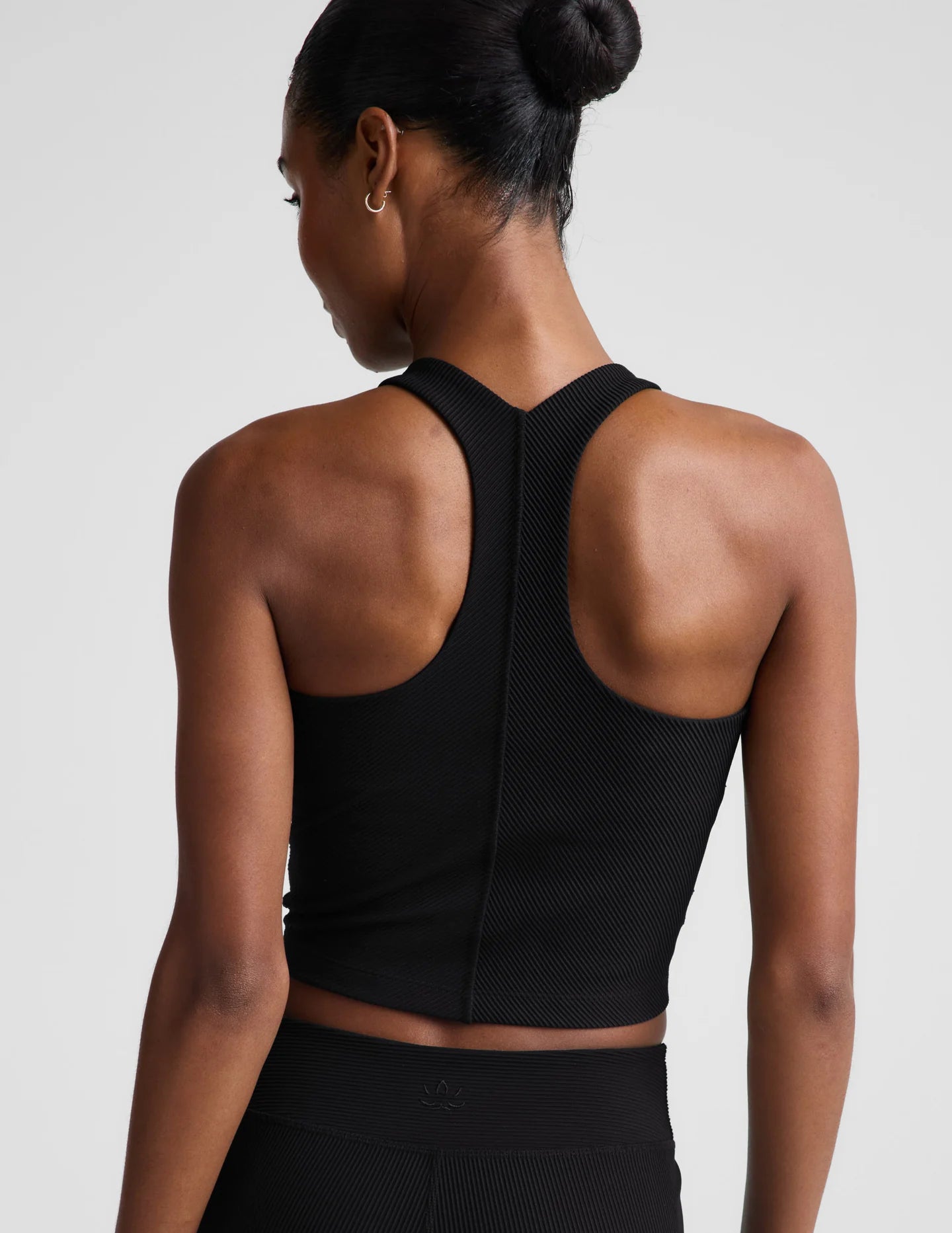 Impulse Ribbed High Neck Tank - Black