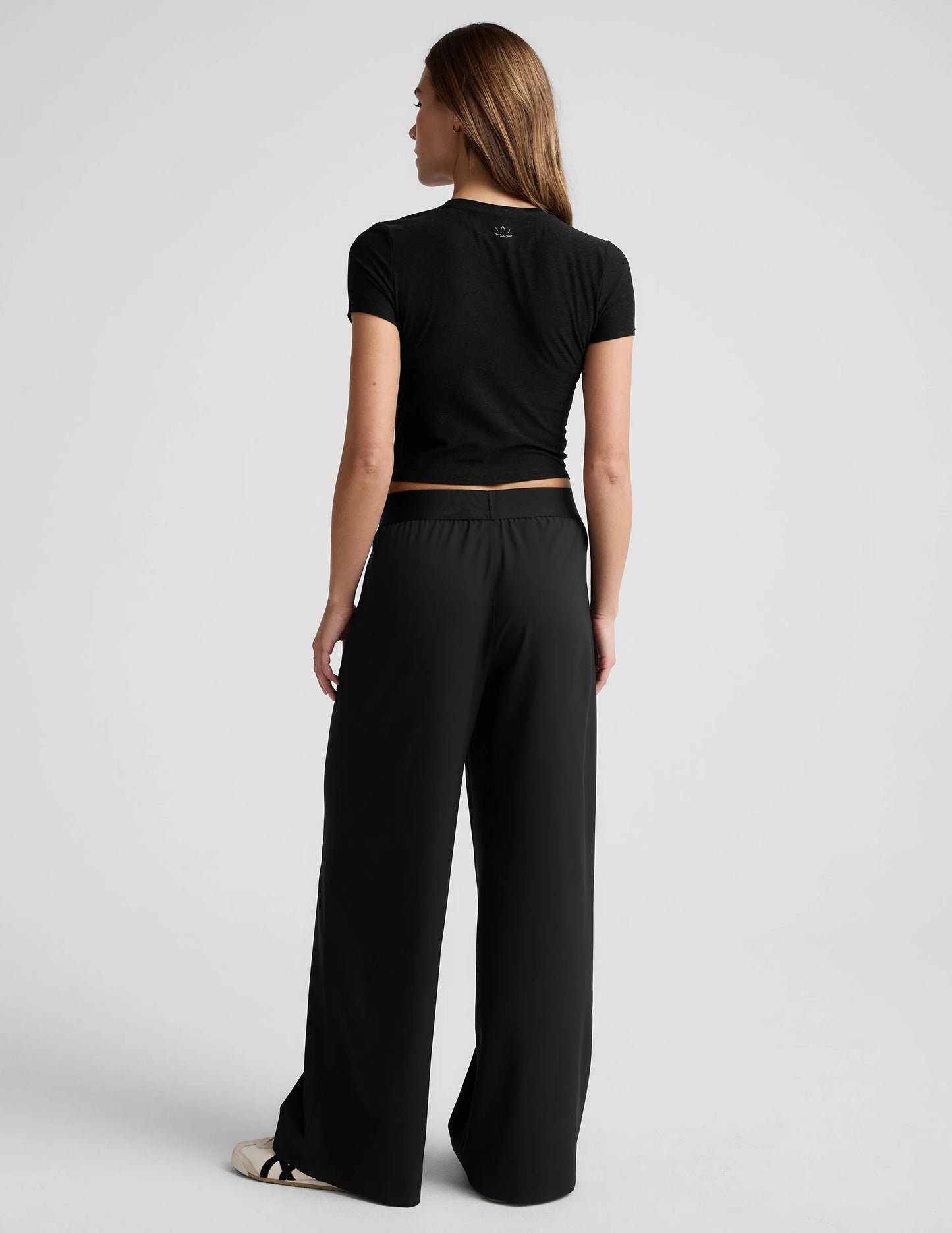 Elasticated Wide Leg Pant - Black
