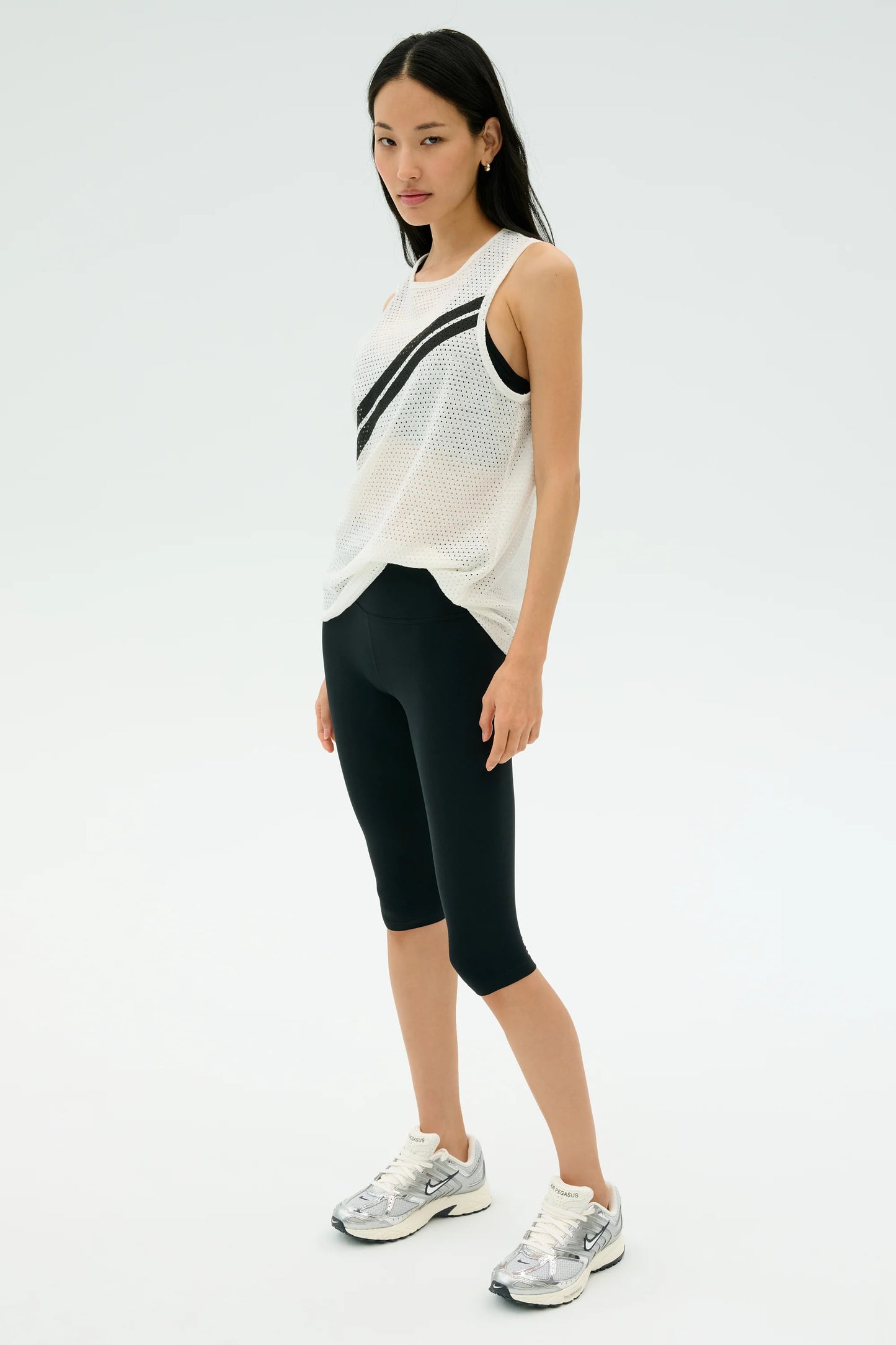 Bandit Mesh Tank - White/Black