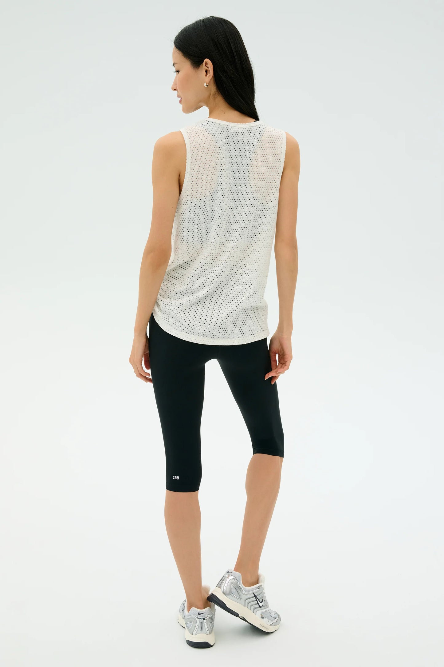 Bandit Mesh Tank - White/Black