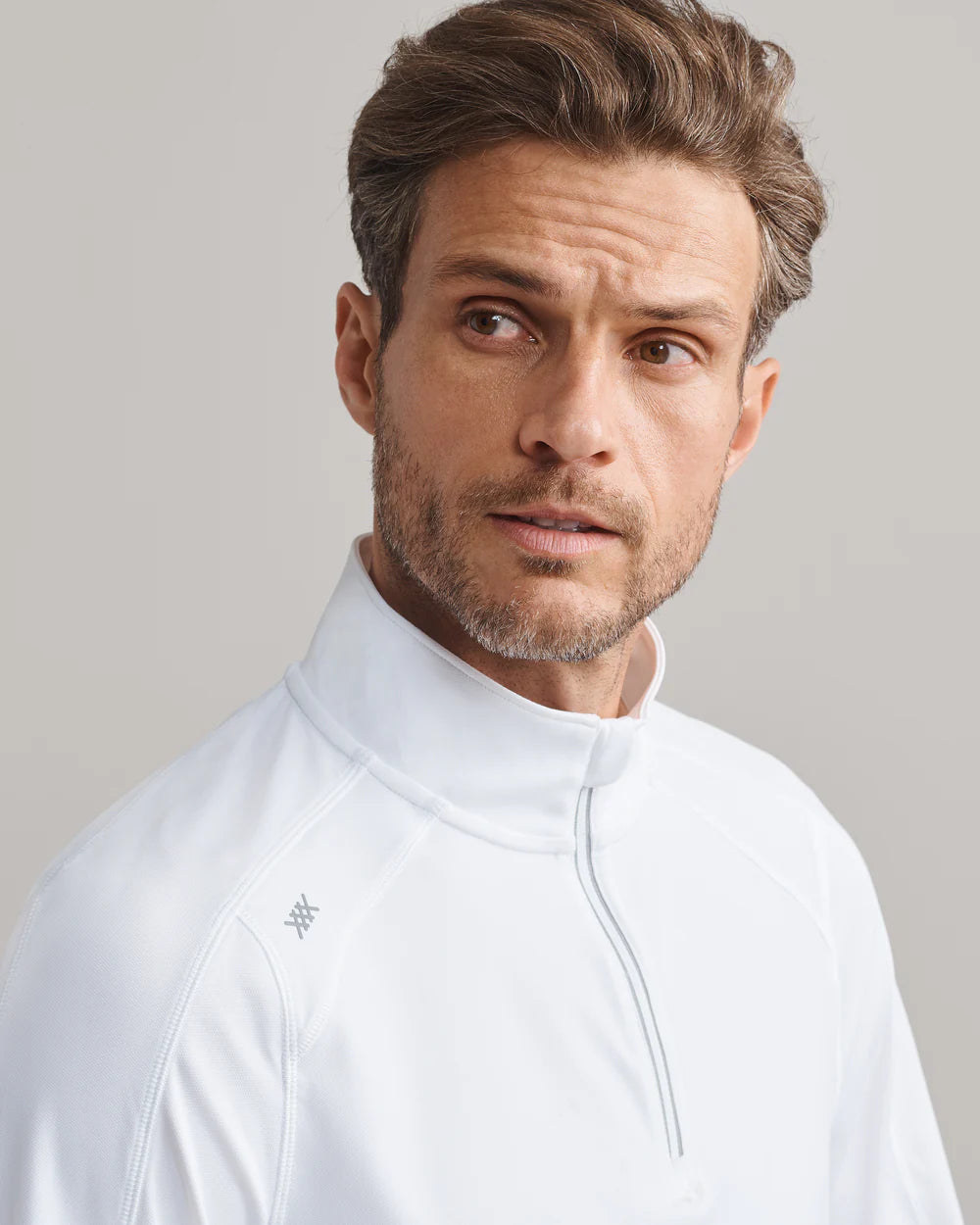 Rise 1/4 Zip - White