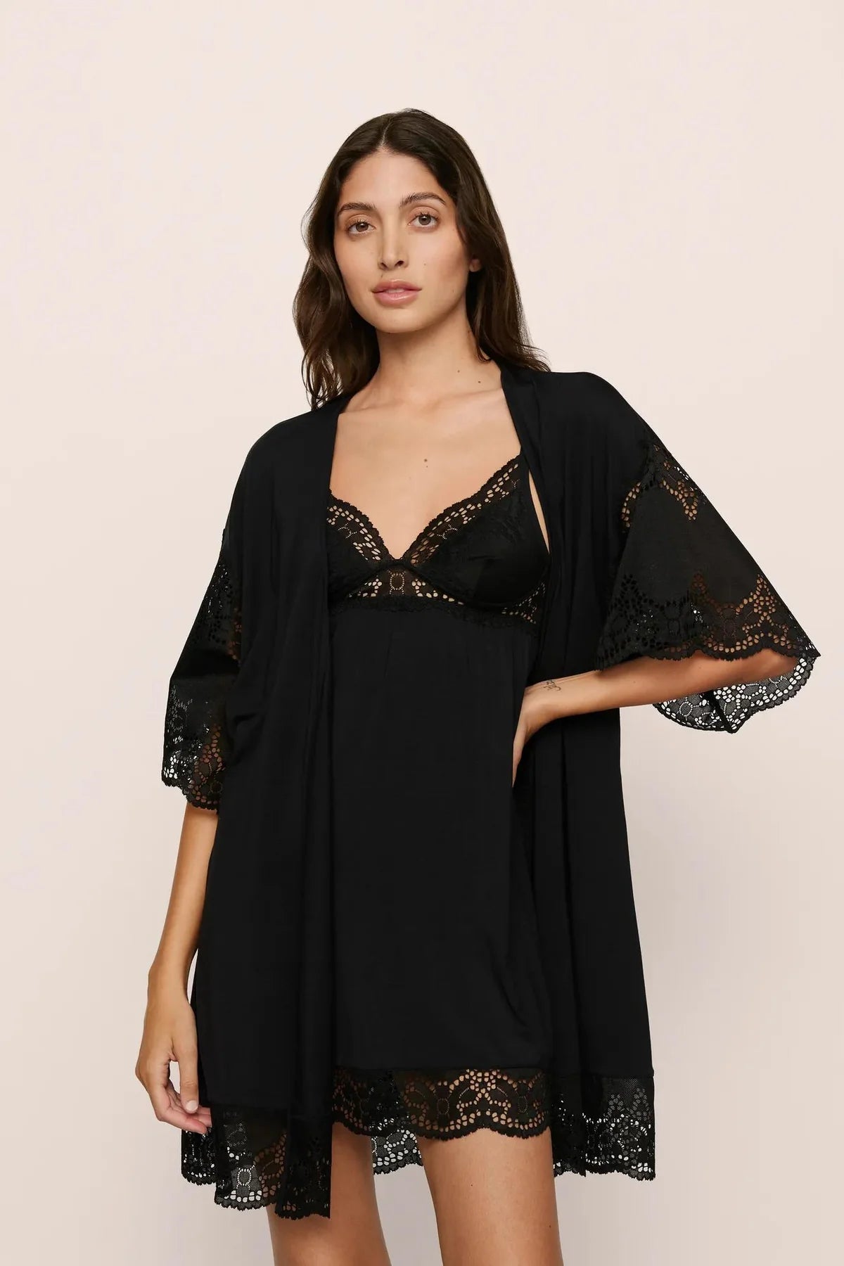 Beatrix Robe - Black