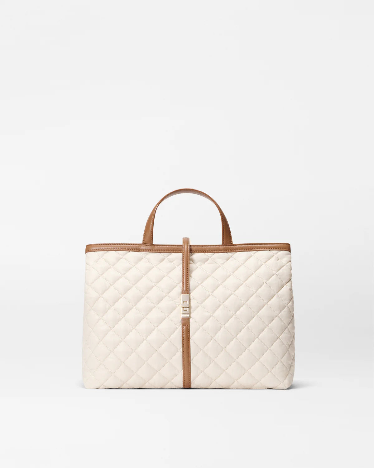 Astor Top Handle M - Sandshell w/ Brown