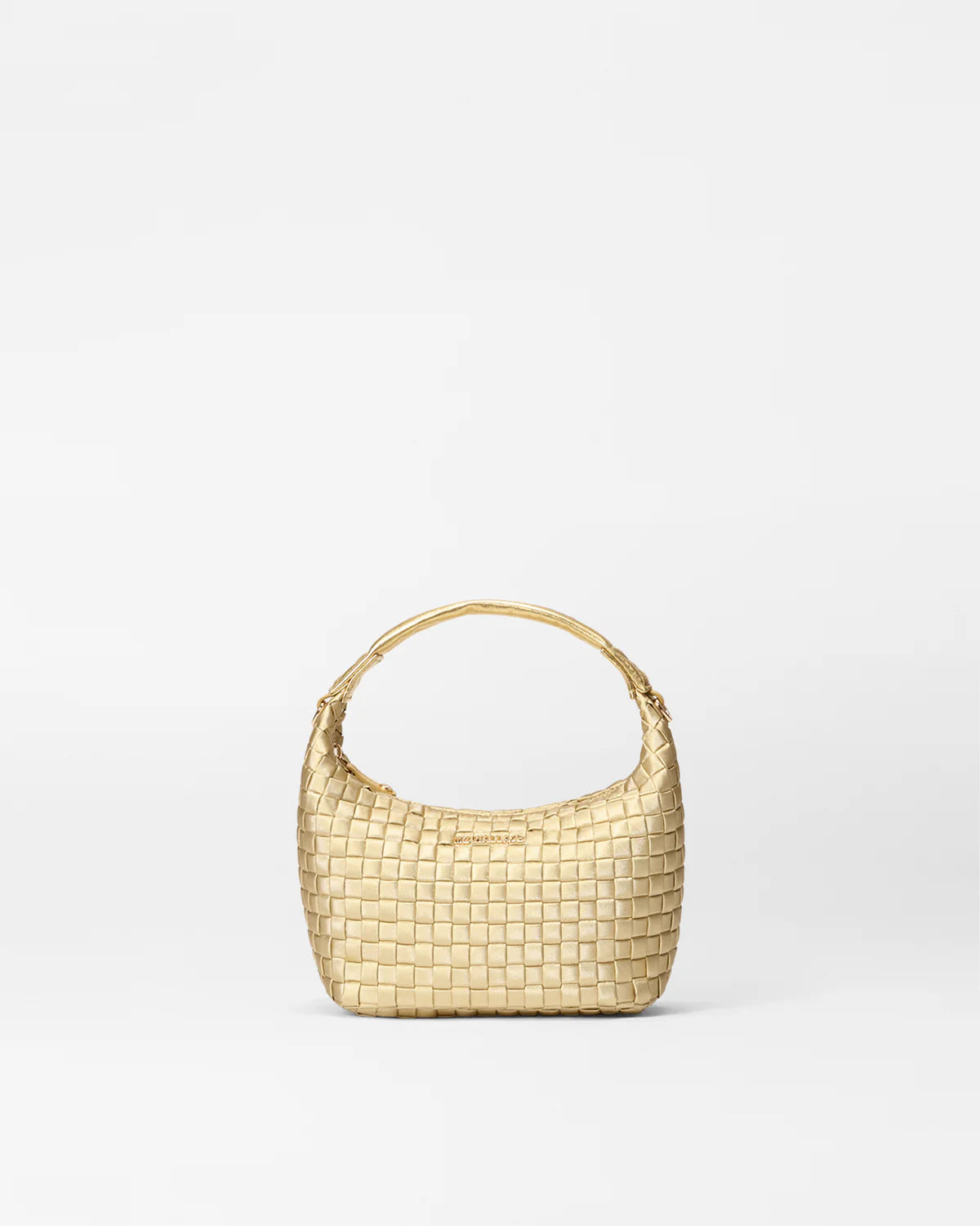 Mini Woven Hobo - Light Gold Metallic