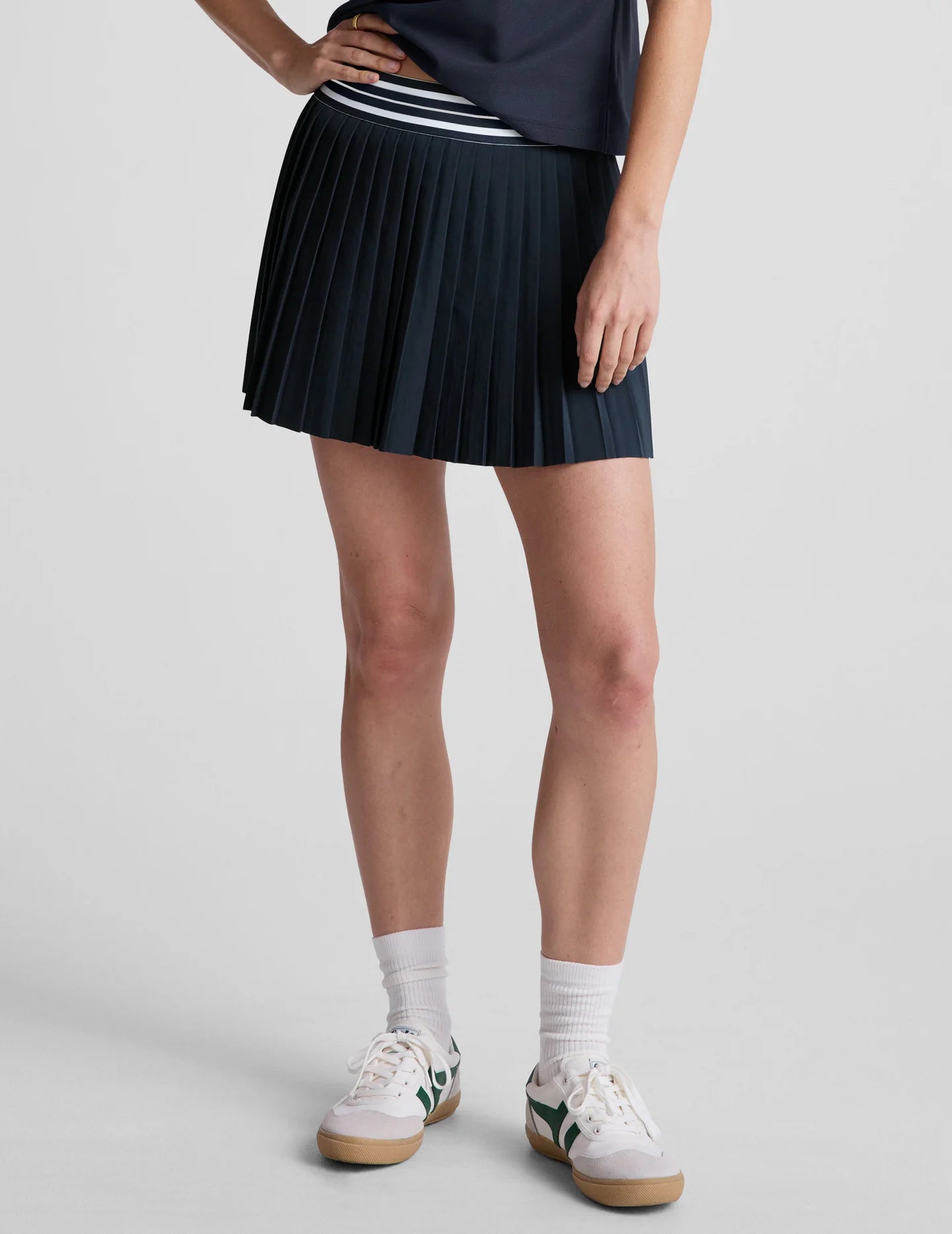 If You Pleats Mini Skirt/Country Club Polo - Navy