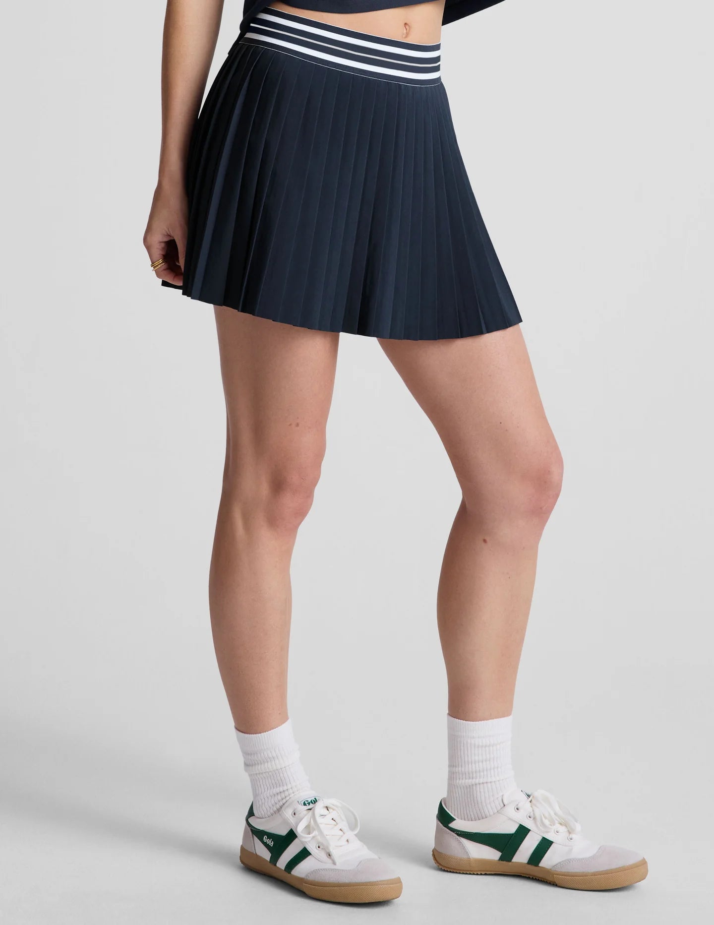 If You Pleats Mini Skirt/Country Club Polo - Navy