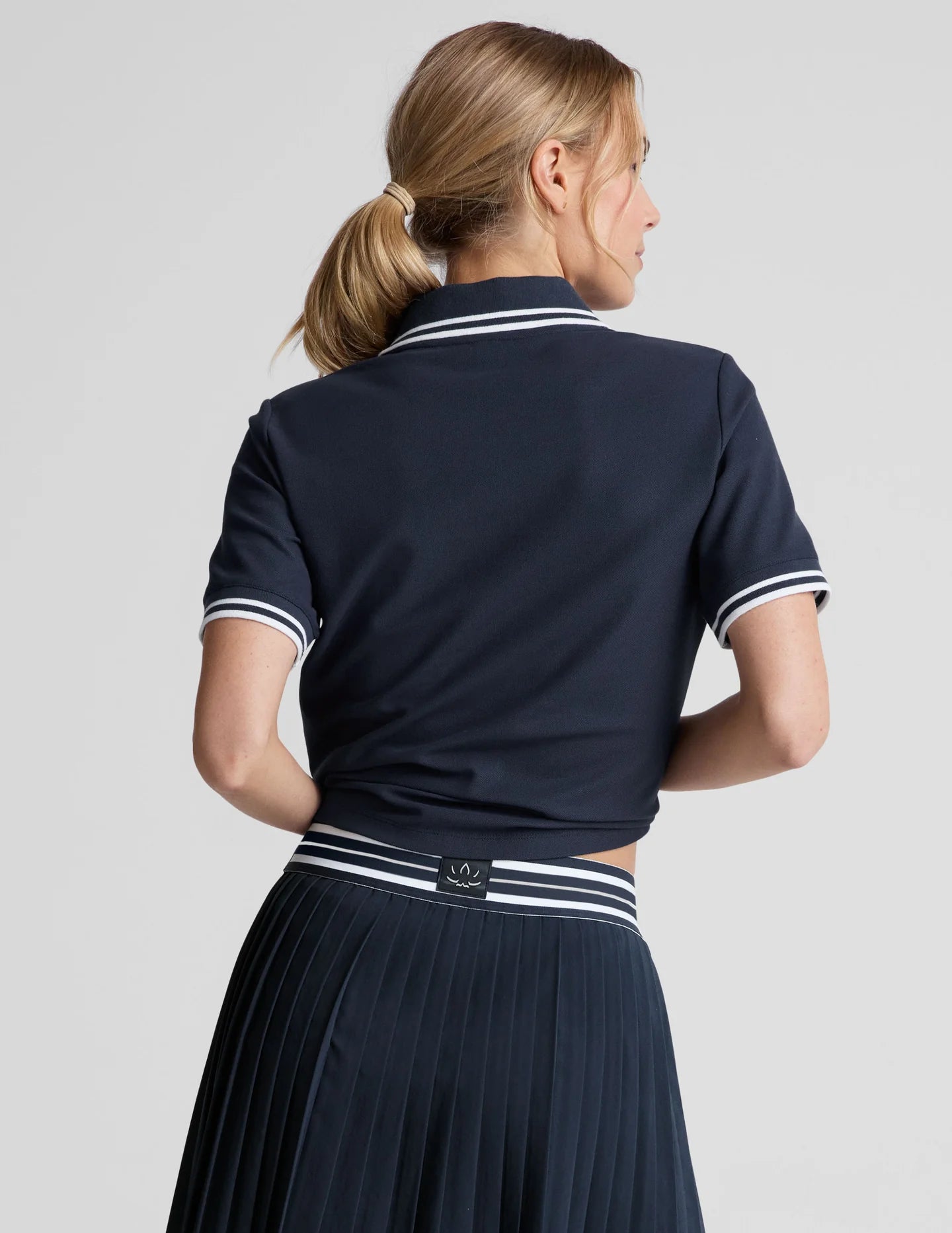 If You Pleats Mini Skirt/Country Club Polo - Navy