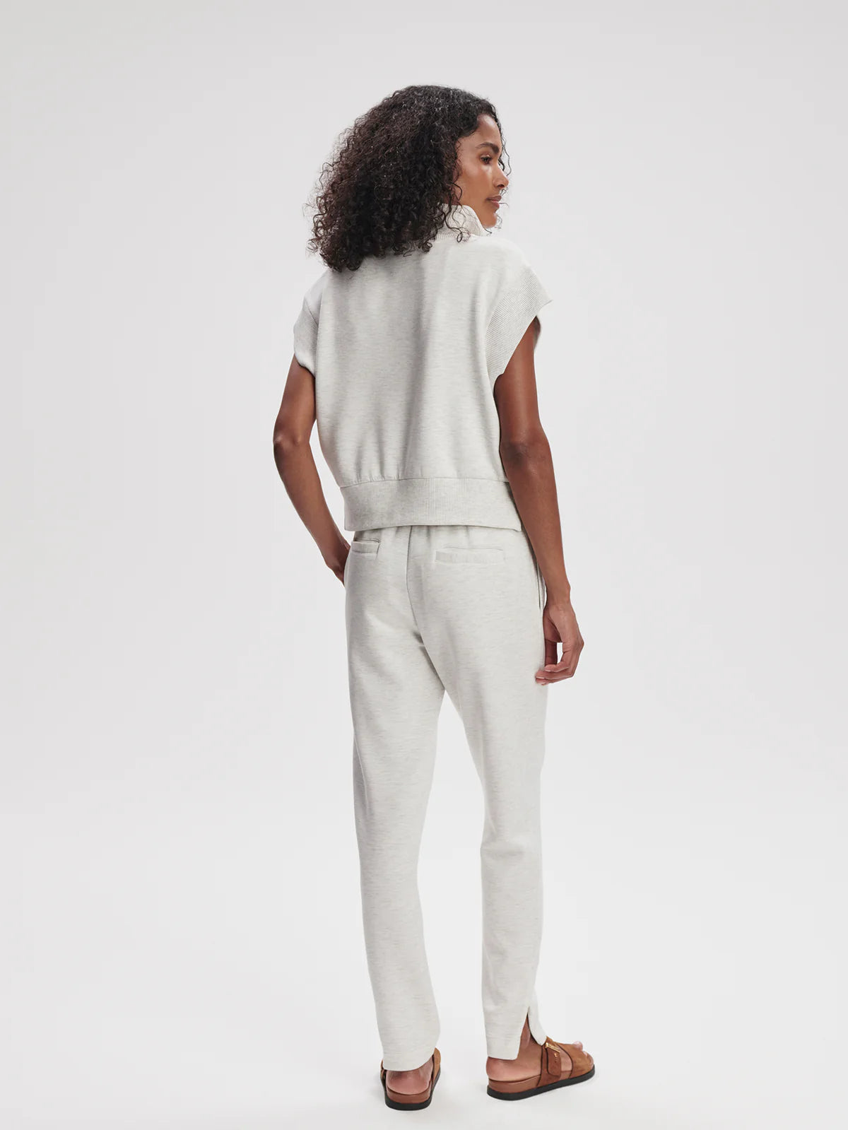 Kelly/Slim Pant - Ivory Marble