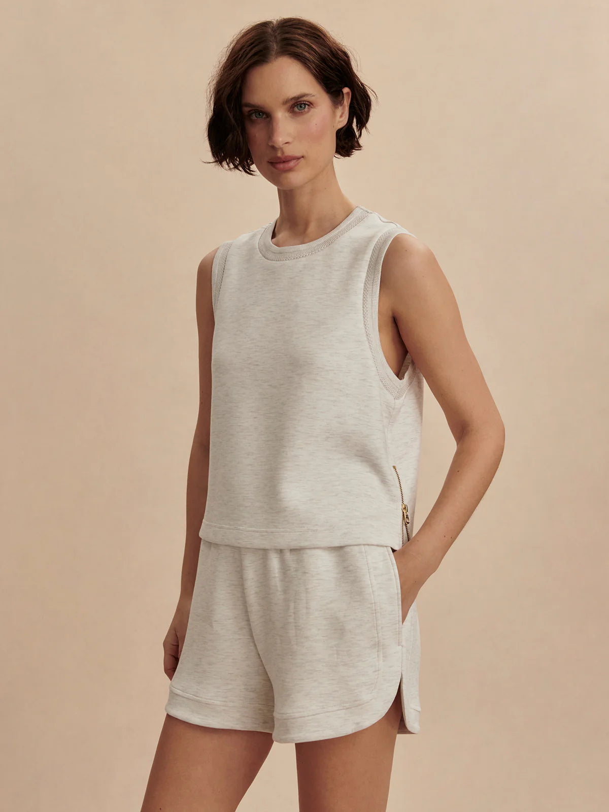 Shea Top/Atrium Short - Ivory Marble