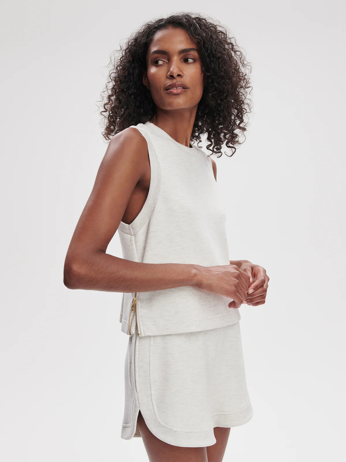 Shea Top/Atrium Short - Ivory Marble