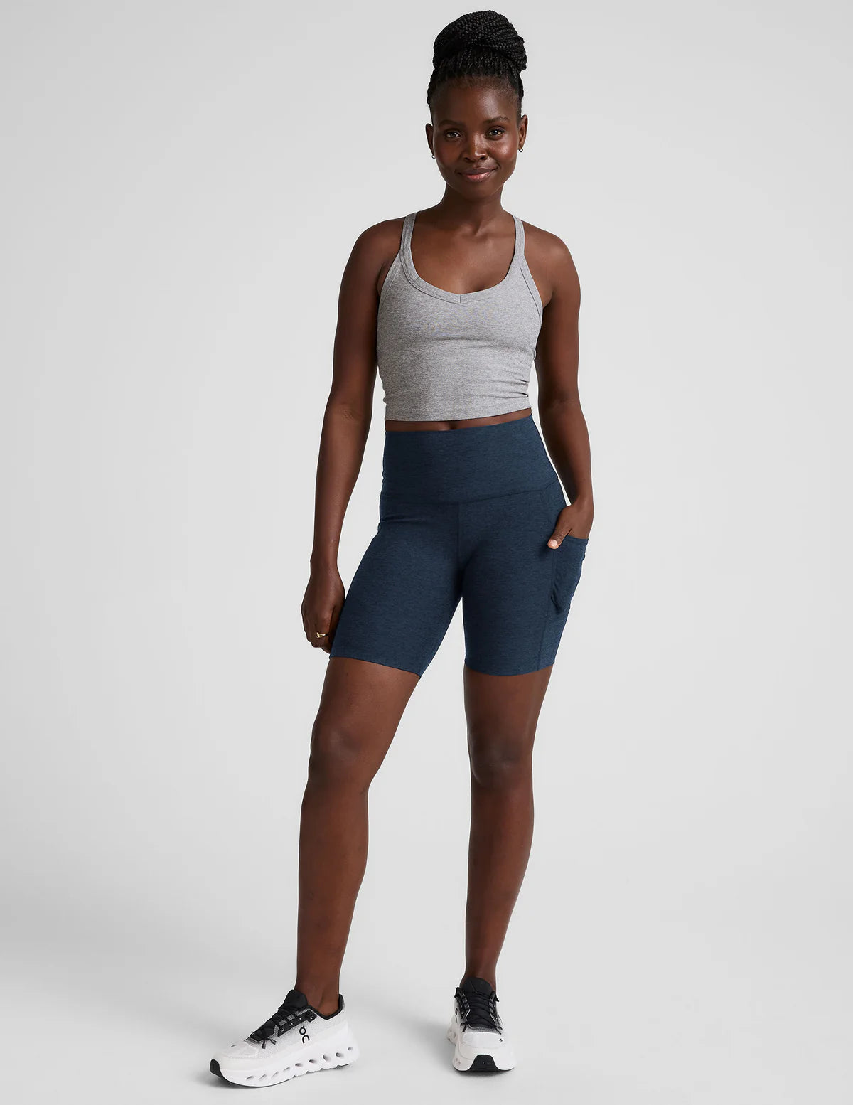 Keep Pace Pocket Biker Short - Navy