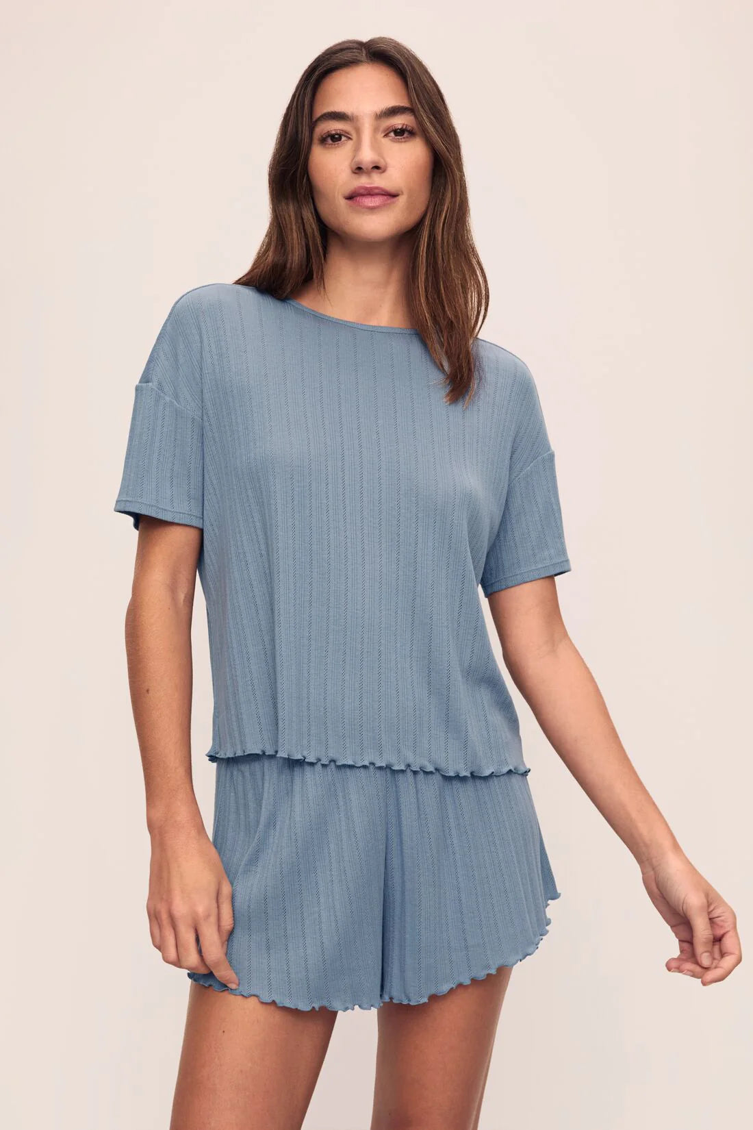 Pointelle SS Tee/Short - Faded