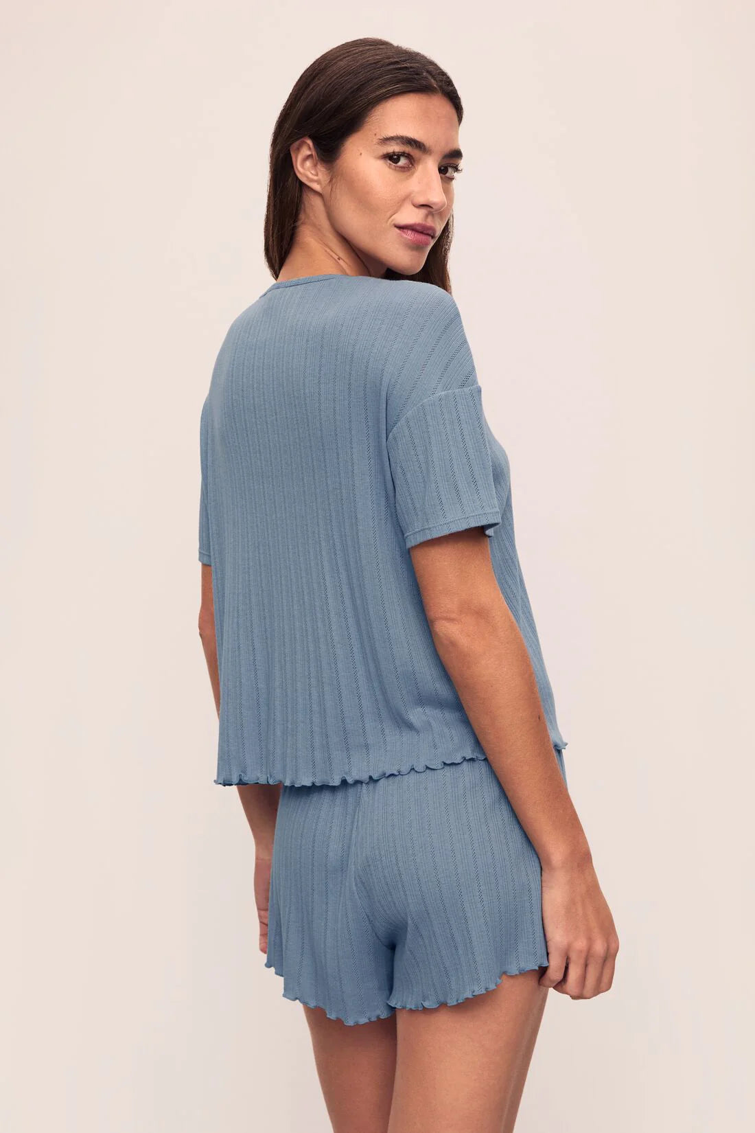 Pointelle SS Tee/Short - Faded