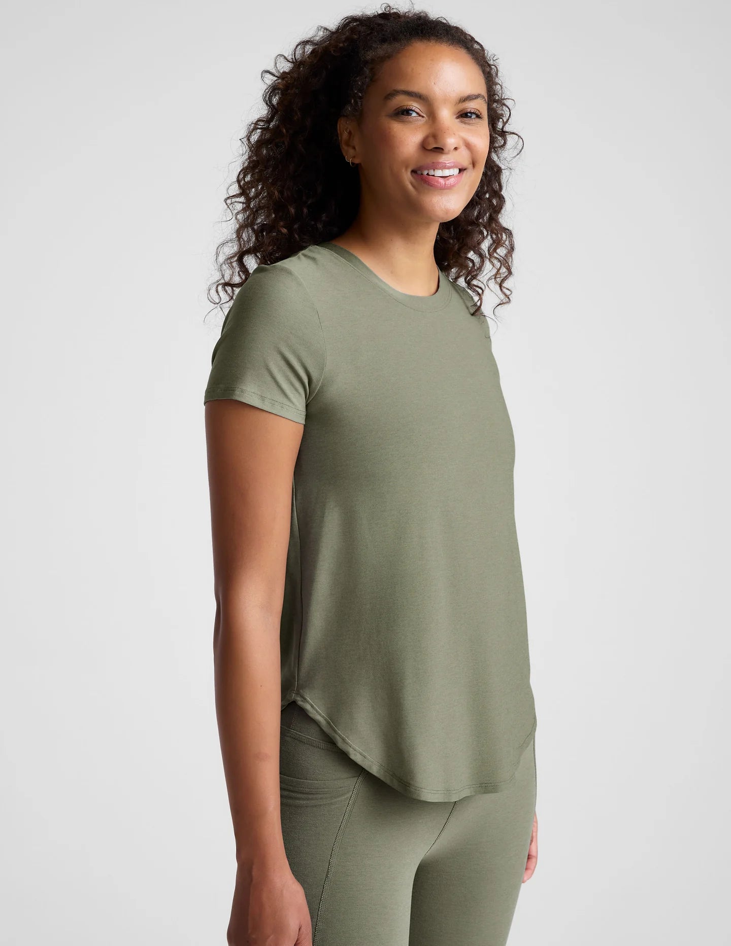 On the Low Tee - Grey Sage