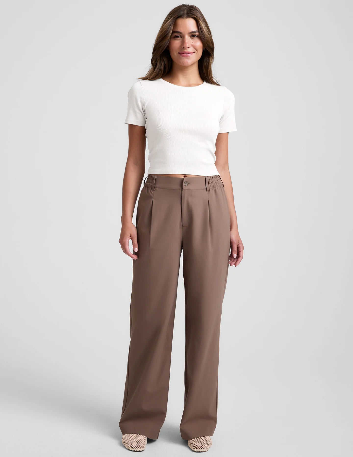 Status Wide Leg Trouser - Khaki