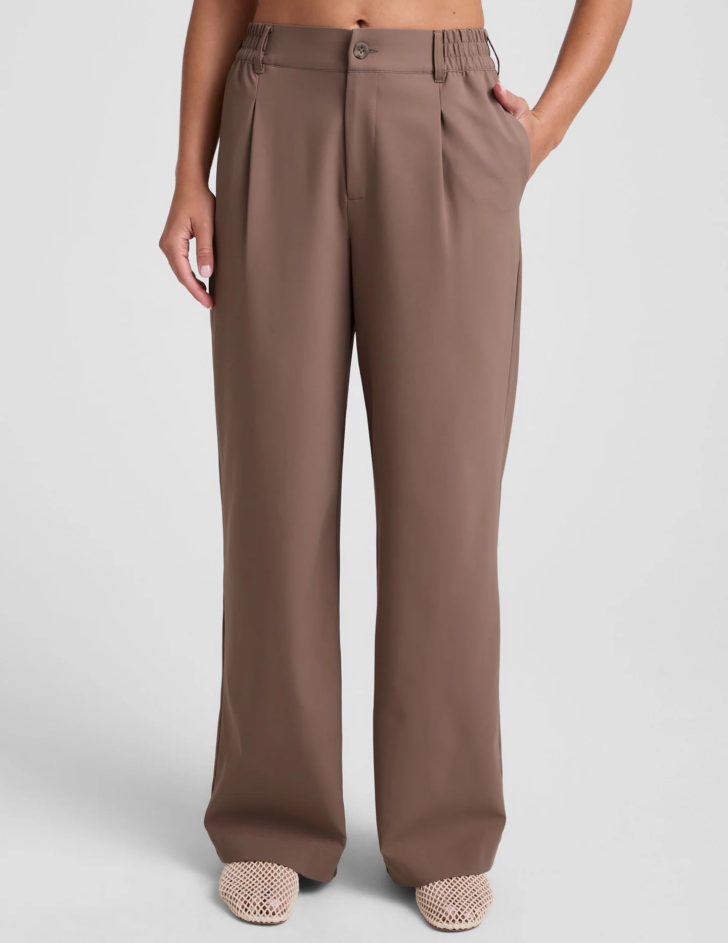 Status Wide Leg Trouser - Khaki