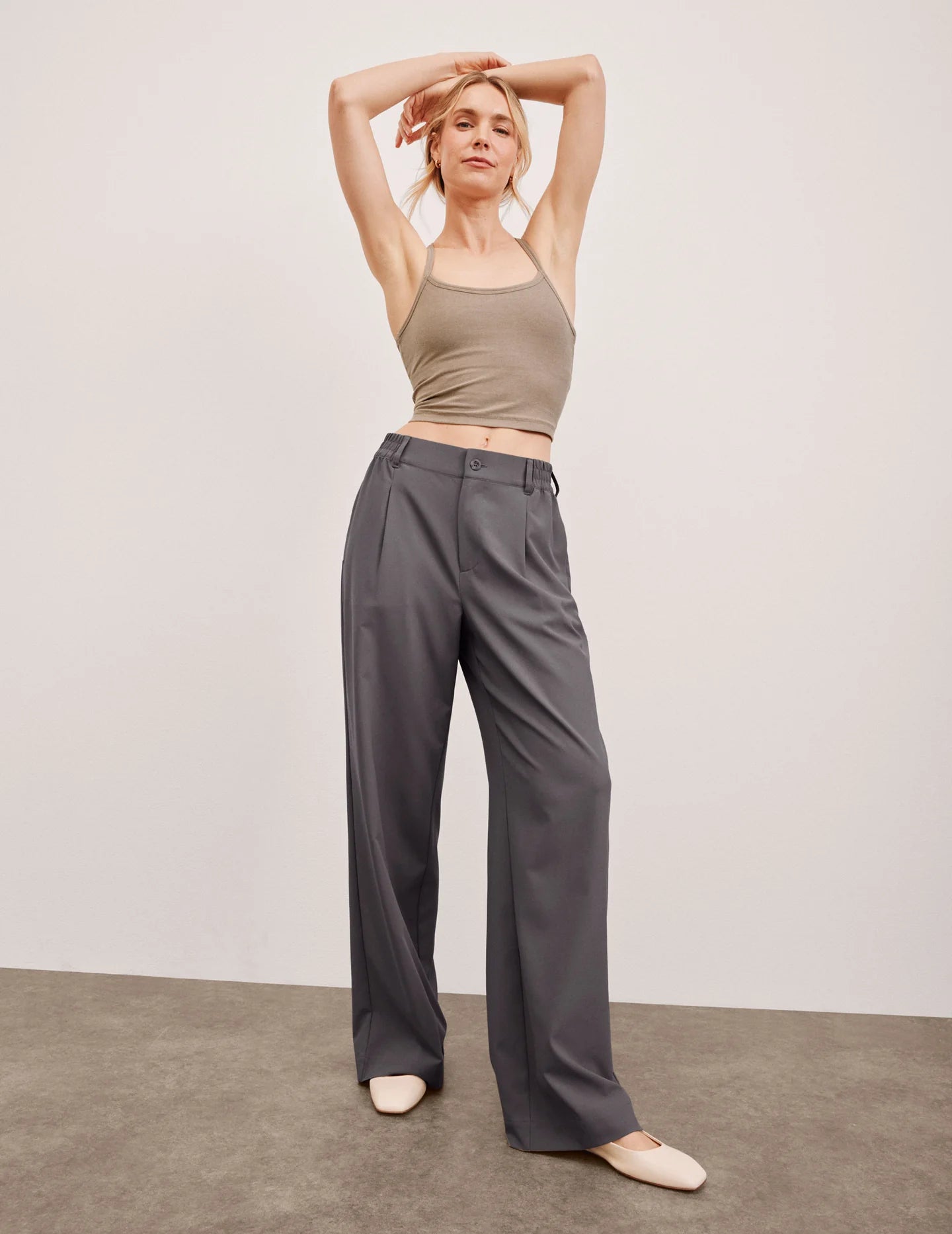 Status Wide Leg Trouser - Soft Umber