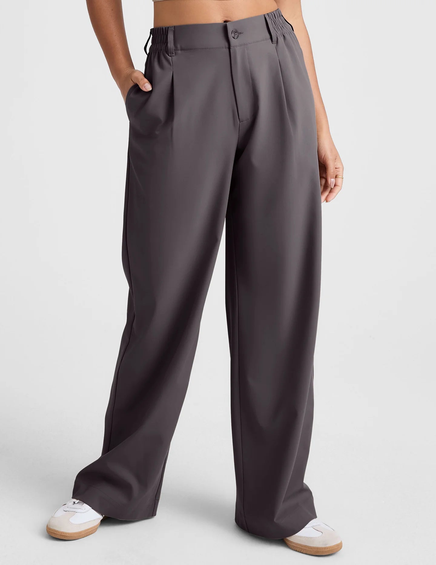 Status Wide Leg Trouser - Soft Umber