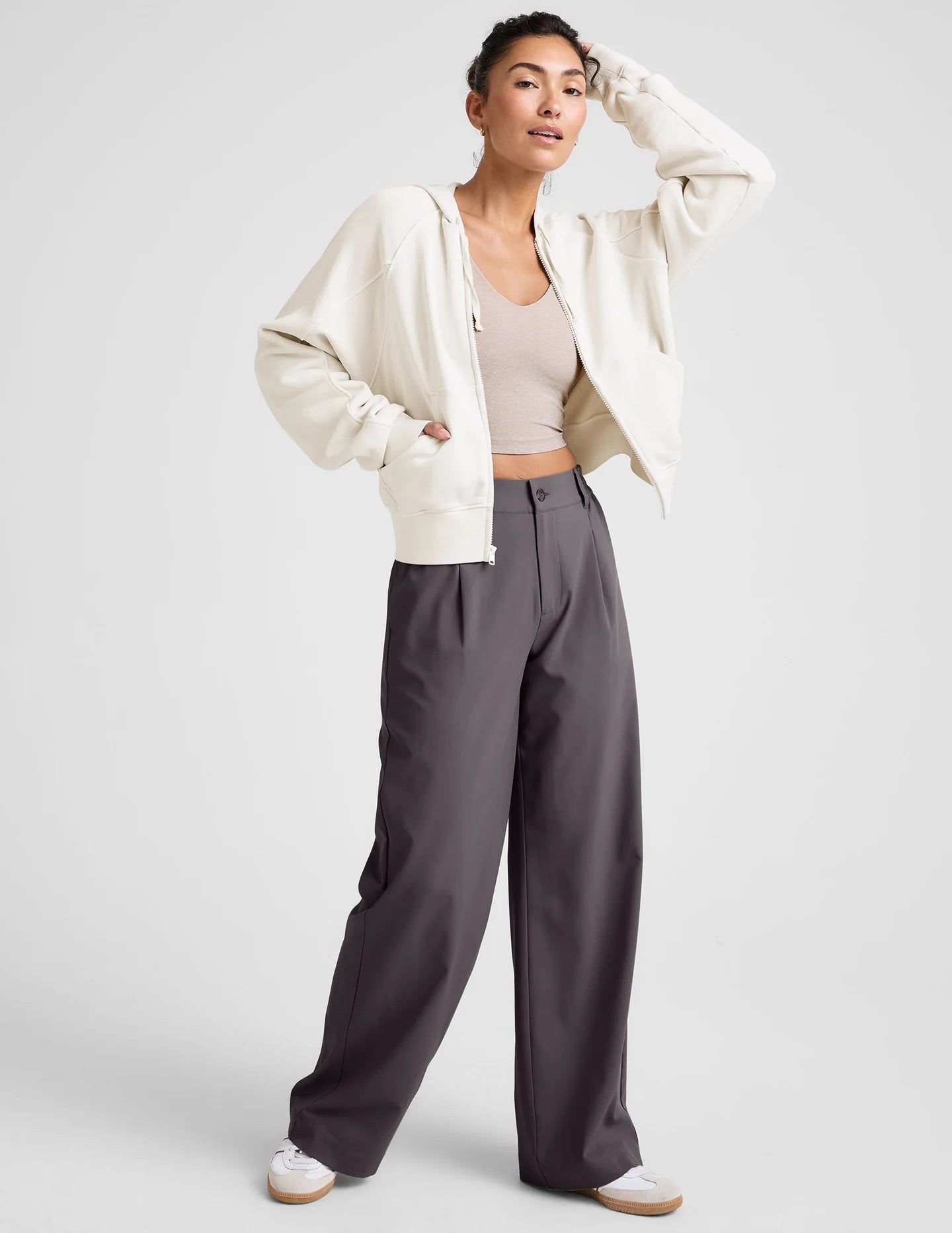 Status Wide Leg Trouser - Soft Umber
