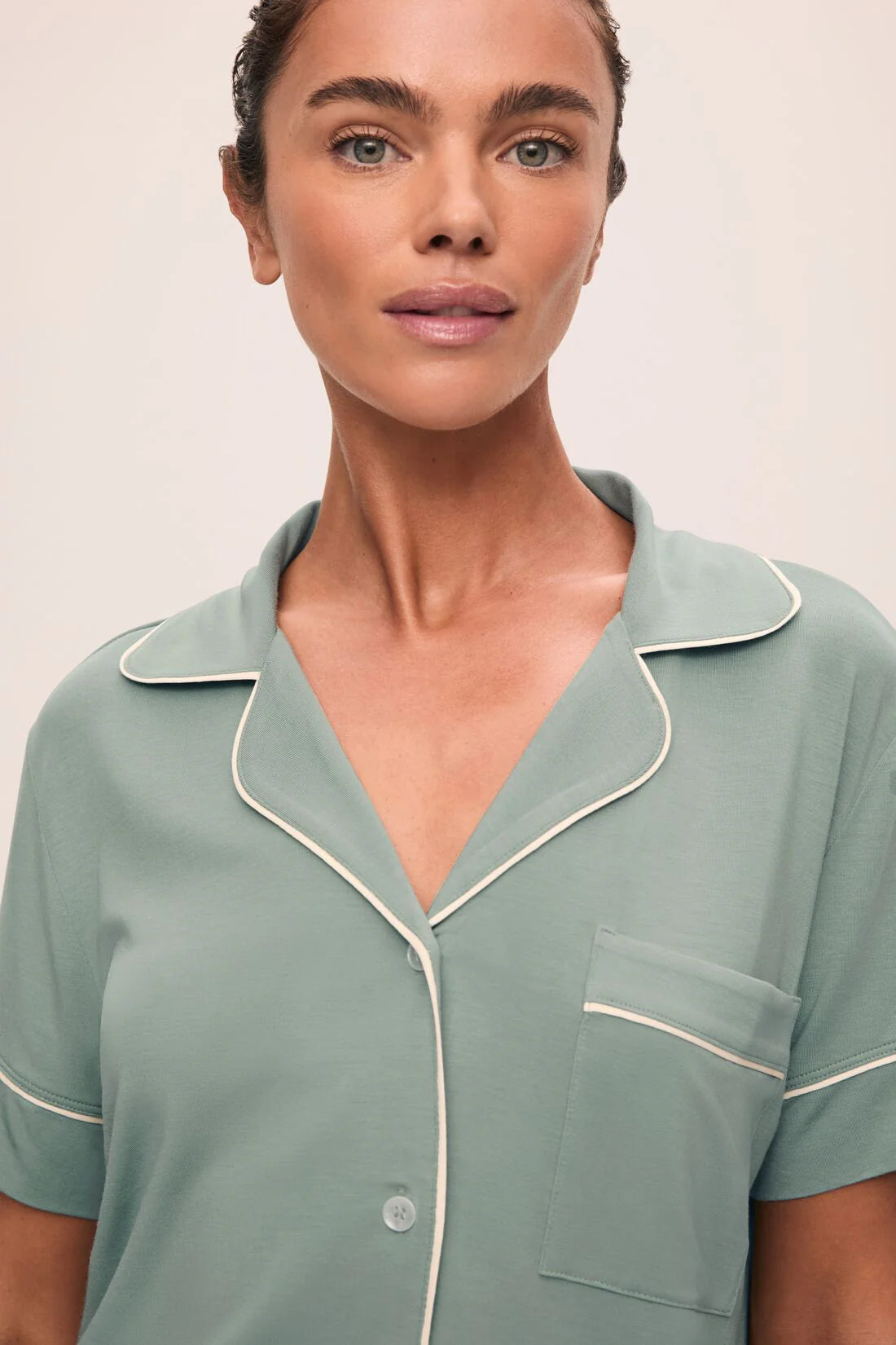 Gisele Relaxed Short PJ Set - Eucalyptus