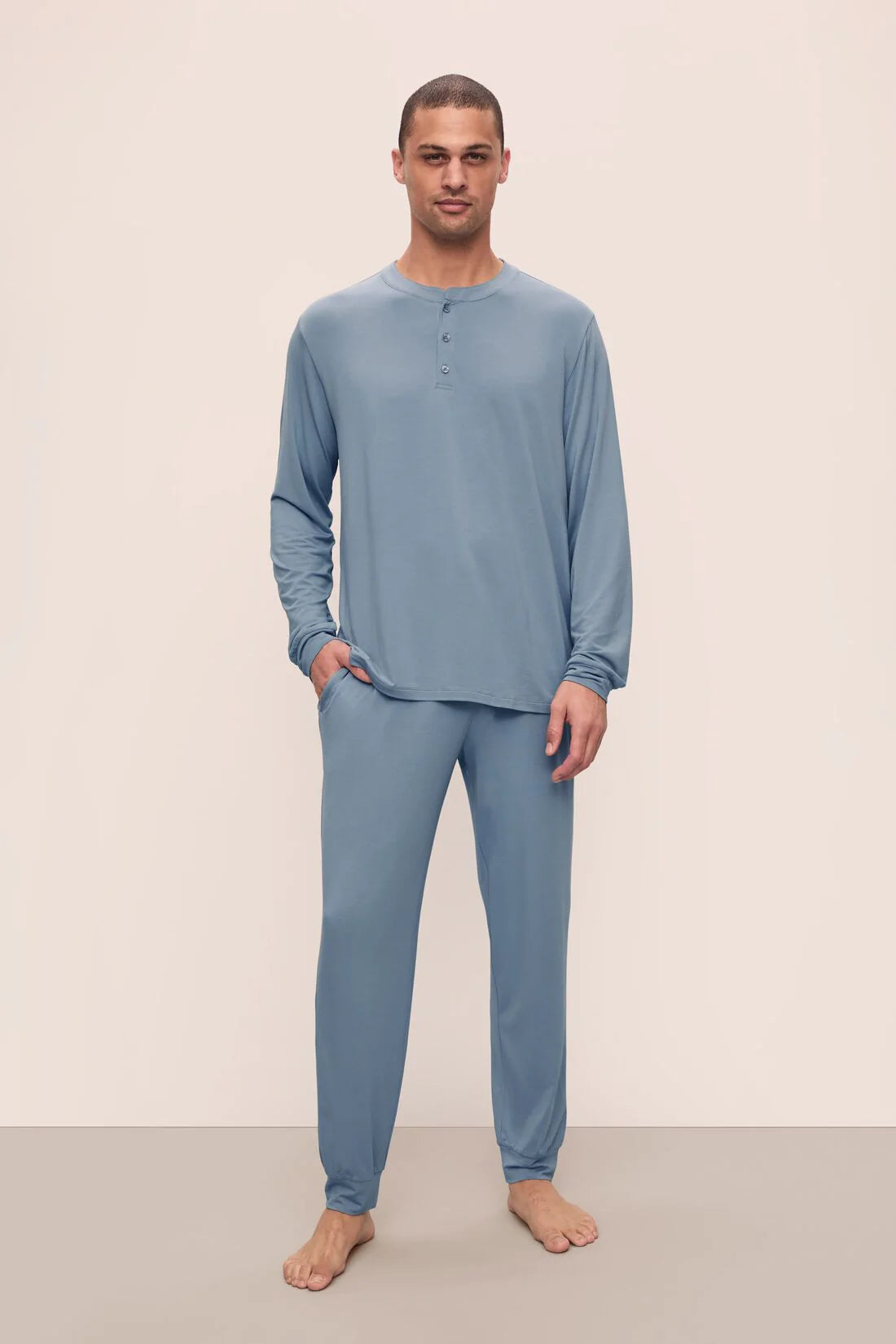 Henry Long PJ Set - Faded Denim
