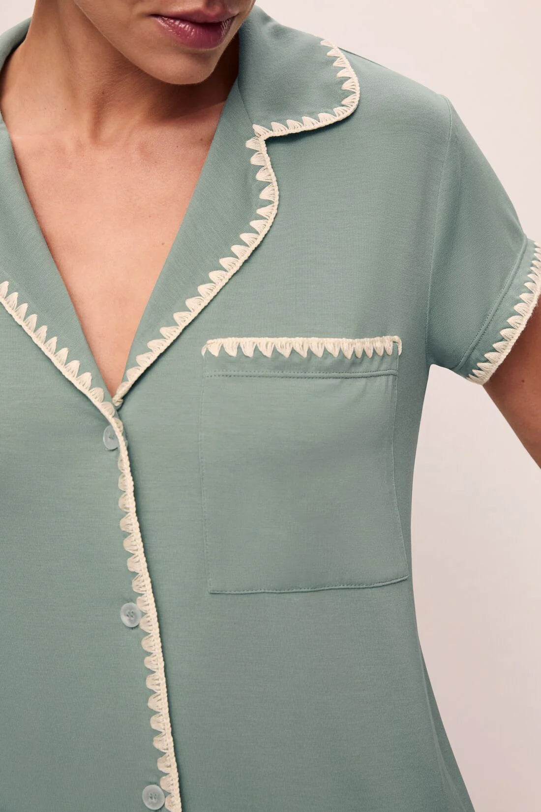 Frida Shortie PJ Set - Eucalyptus